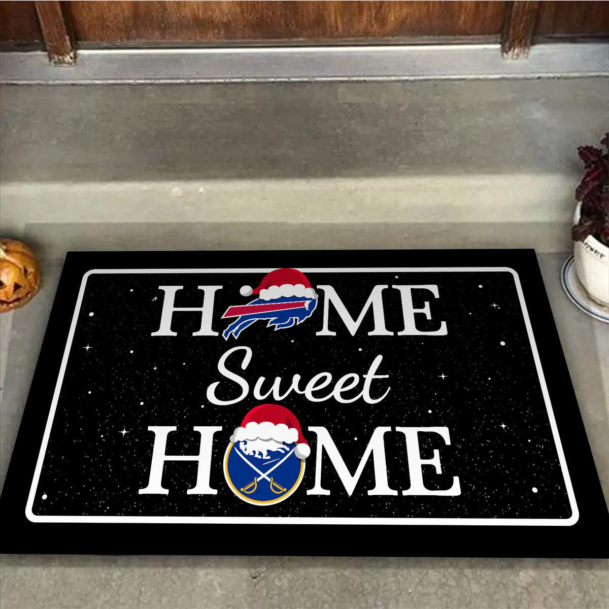 Perfect Christmas Doormat Buffalo B, SBR - Anti Slip Indoor Doormat