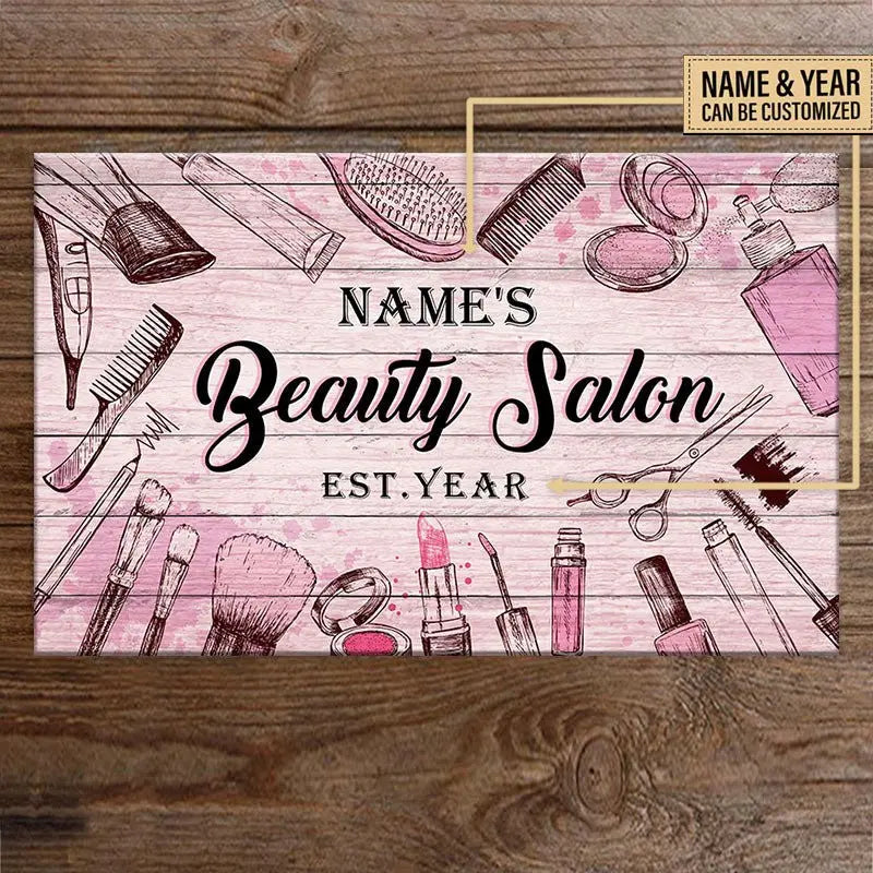 Personalized Beauty Salon Pallet Wood Rectangle Sign.