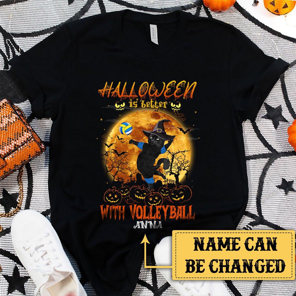 Personalized Halloween Is Better With Volleyball Cat Shirtwdwq eqw easdasd Personalized Halloween Is Better With Volleyball Cat Shirtewq wqe wqeaadk.