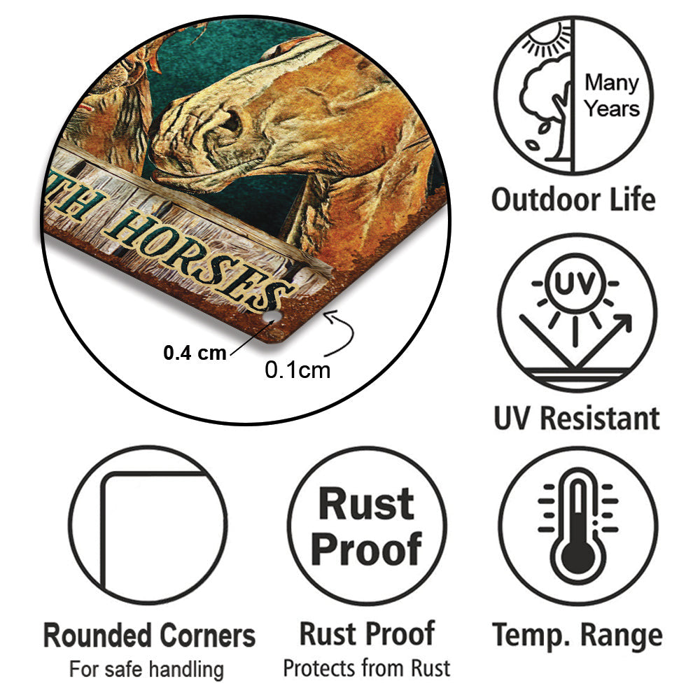 Personalized Horse Barn Classic Metal Sign.
