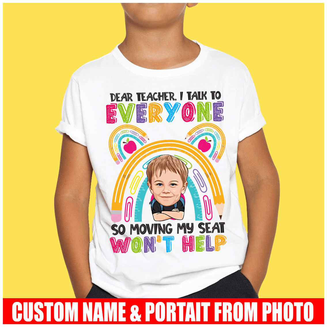 Dear Teacher, I Talk To Everyone - Back To School Tee - Custom Cartoon Portrait From Your Photowdwq eqw easdasd Dear Teacher, I Talk To Everyone - Back To School Tee - Custom Cartoon Portrait From Your Photoewq wqe wqeaadk.