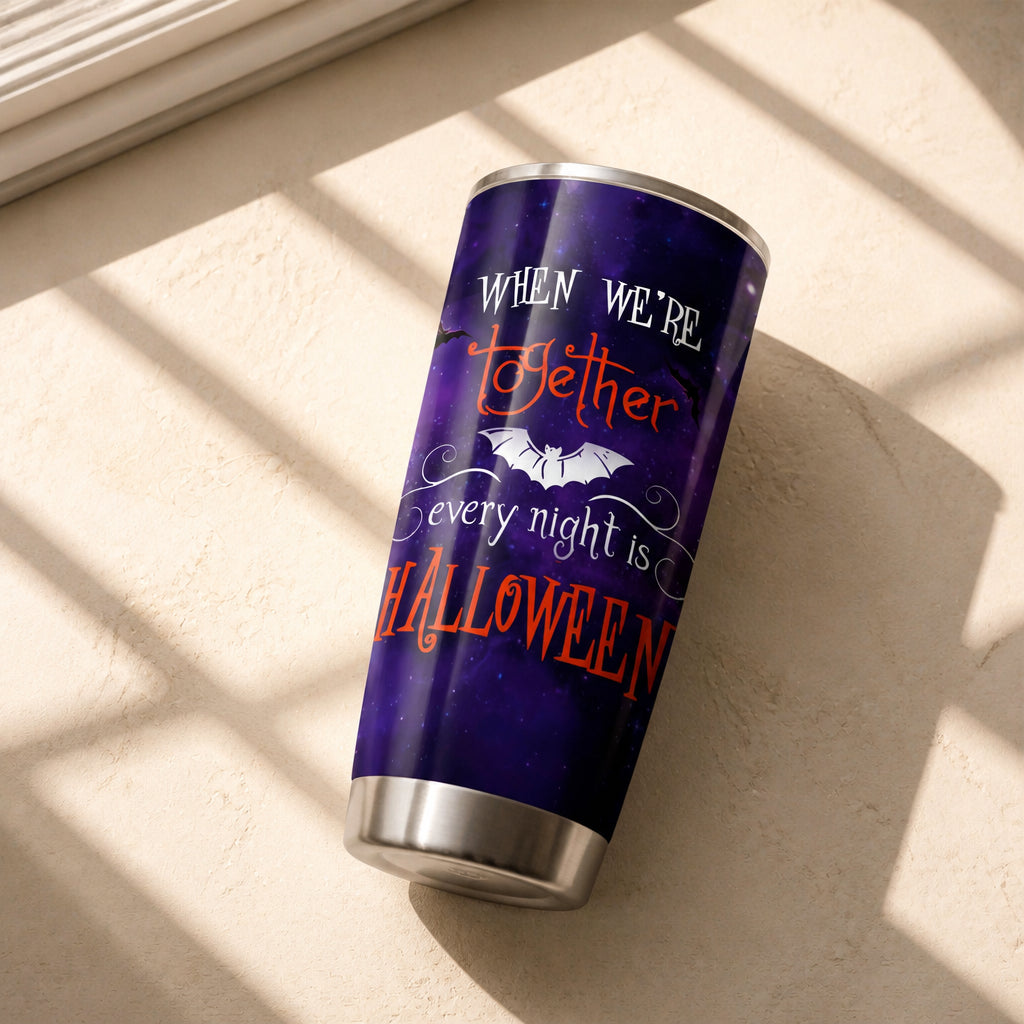 Every Night Is Halloween Tumbler – Halloween gift for couples, AI product image by PAI
