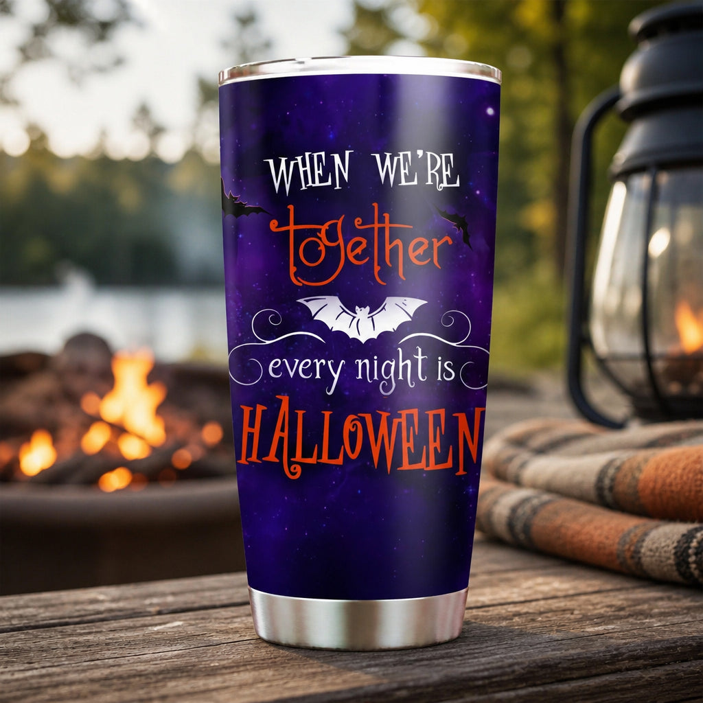 Every Night Is Halloween Tumbler – personalized Halloween gift for couples, AI product image by PAI (style 1)