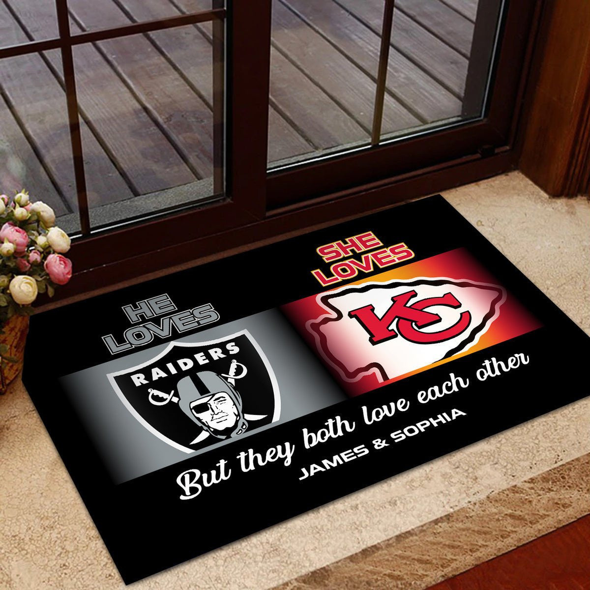 He Loves, She Loves -  Customized Doormat - Anti Slip Indoor Doormat