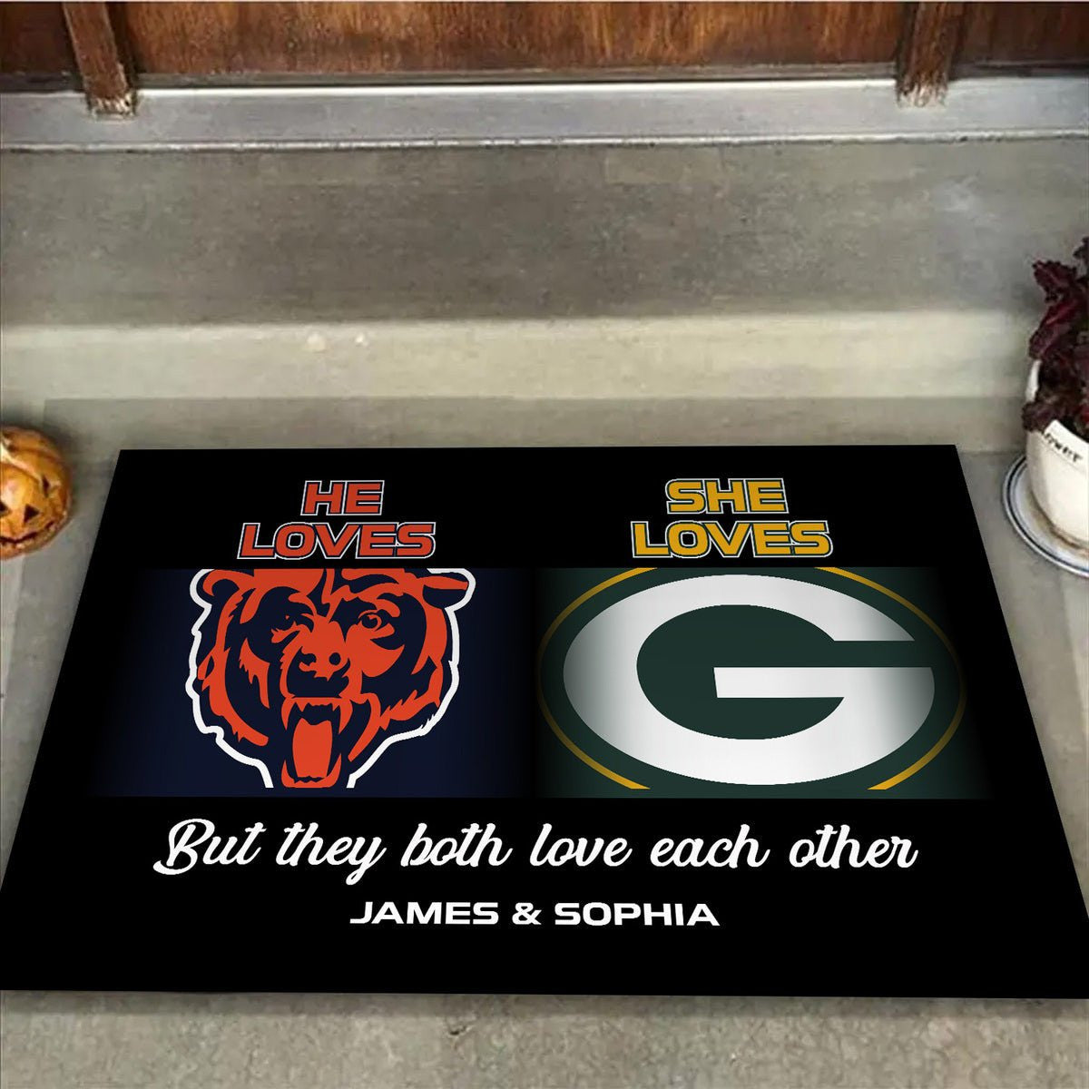 He Loves, She Loves -  Customized Doormat - Anti Slip Indoor Doormat