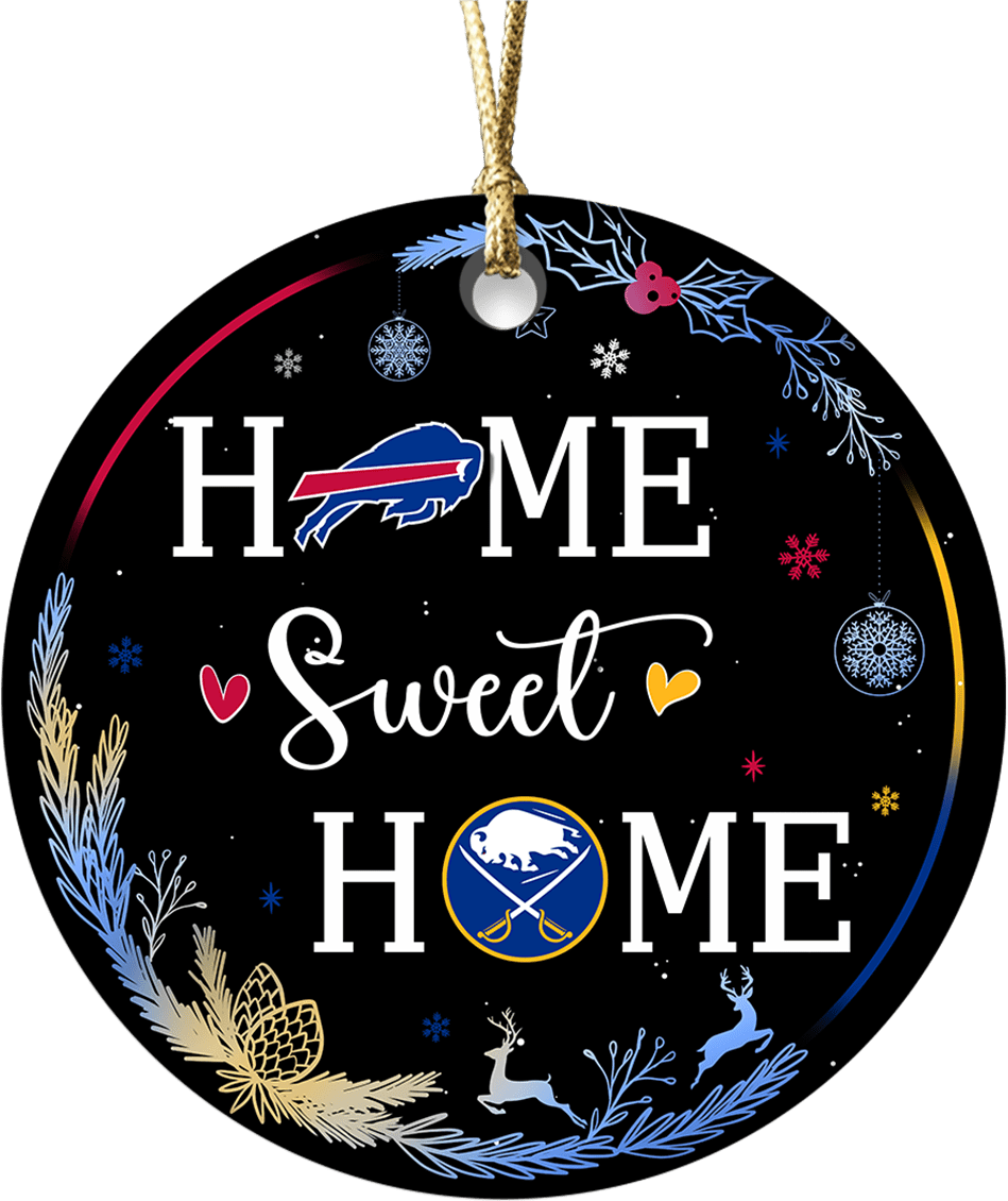 Home Sweet Home Ceramic Christmas Ornament - Buffalo B And SBR