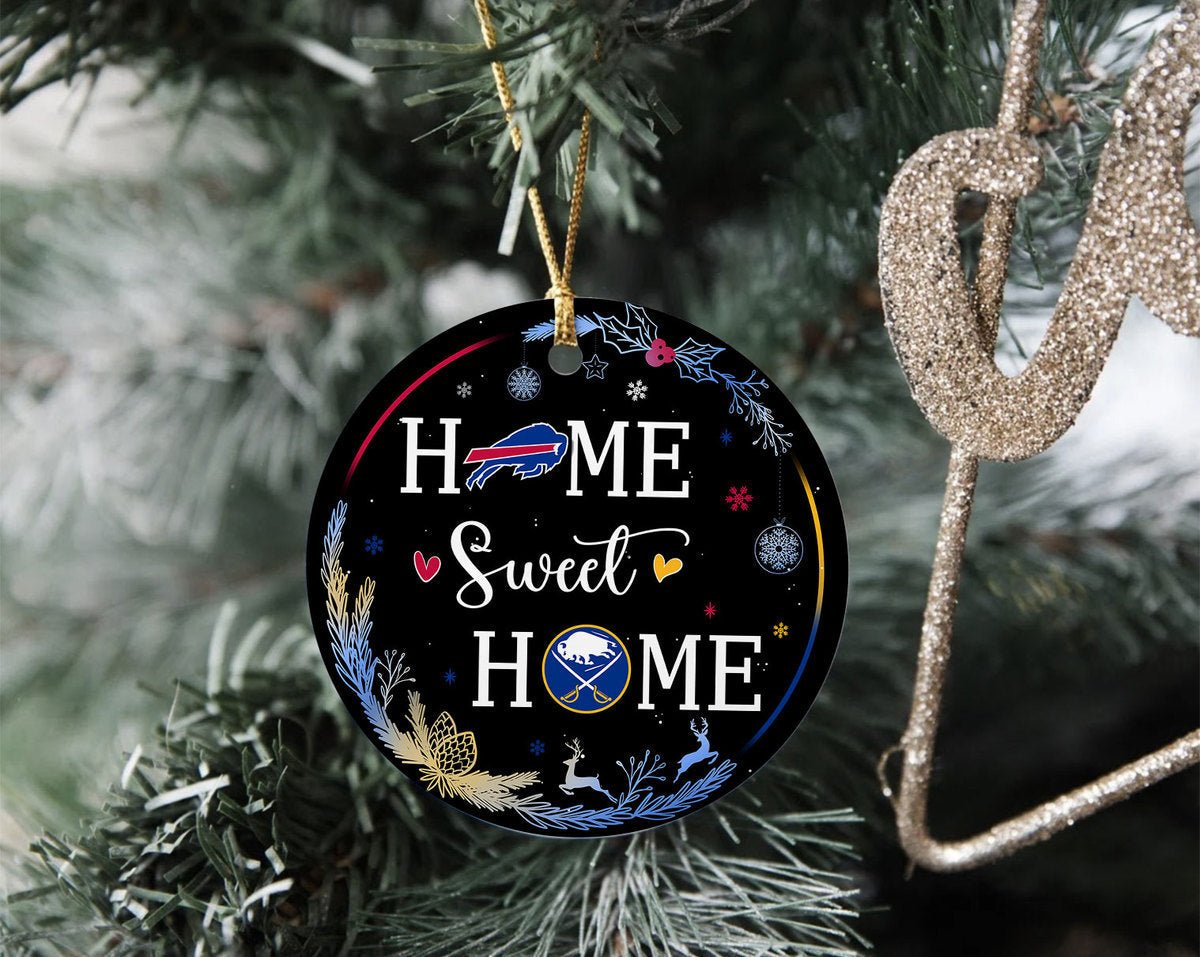 Home Sweet Home Ceramic Christmas Ornament - Buffalo B And SBR