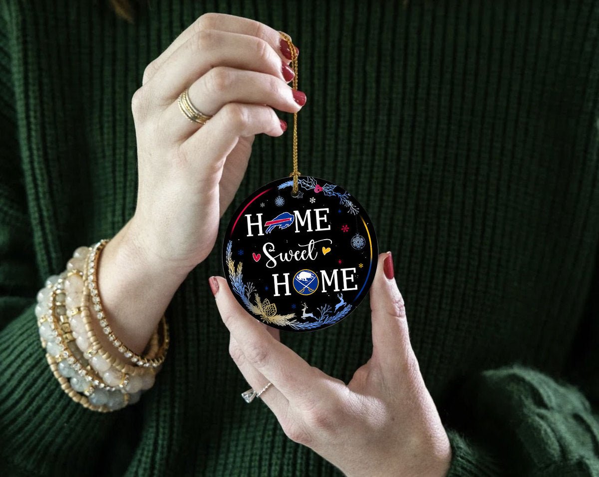 Home Sweet Home Ceramic Christmas Ornament - Buffalo B And SBR