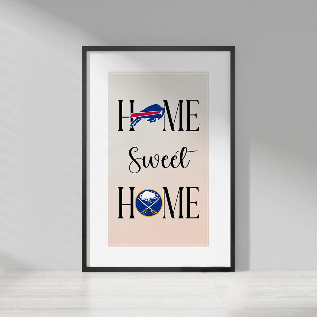 Home Sweet Home Unframed Poster - Buffalo B And Buffalo SB Wall Art