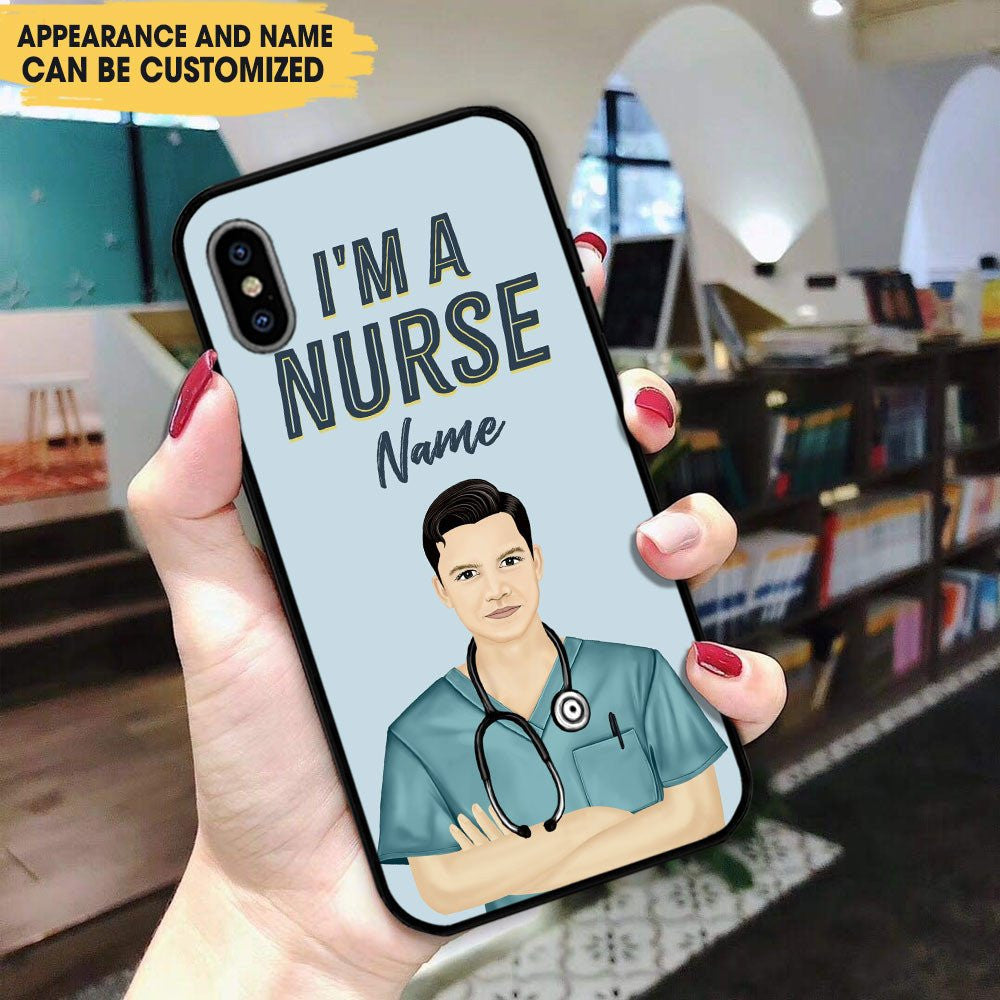 I Am A Nurse - Personalized Glass Phone Casewdwq eqw easdasd I Am A Nurse - Personalized Glass Phone Caseewq wqe wqeaadk.