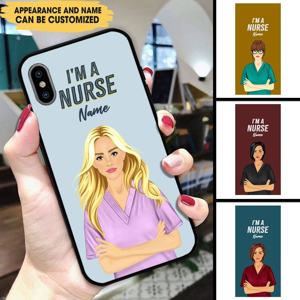 I Am A Nurse - Personalized Glass Phone Casewdwq eqw easdasd I Am A Nurse - Personalized Glass Phone Caseewq wqe wqeaadk.