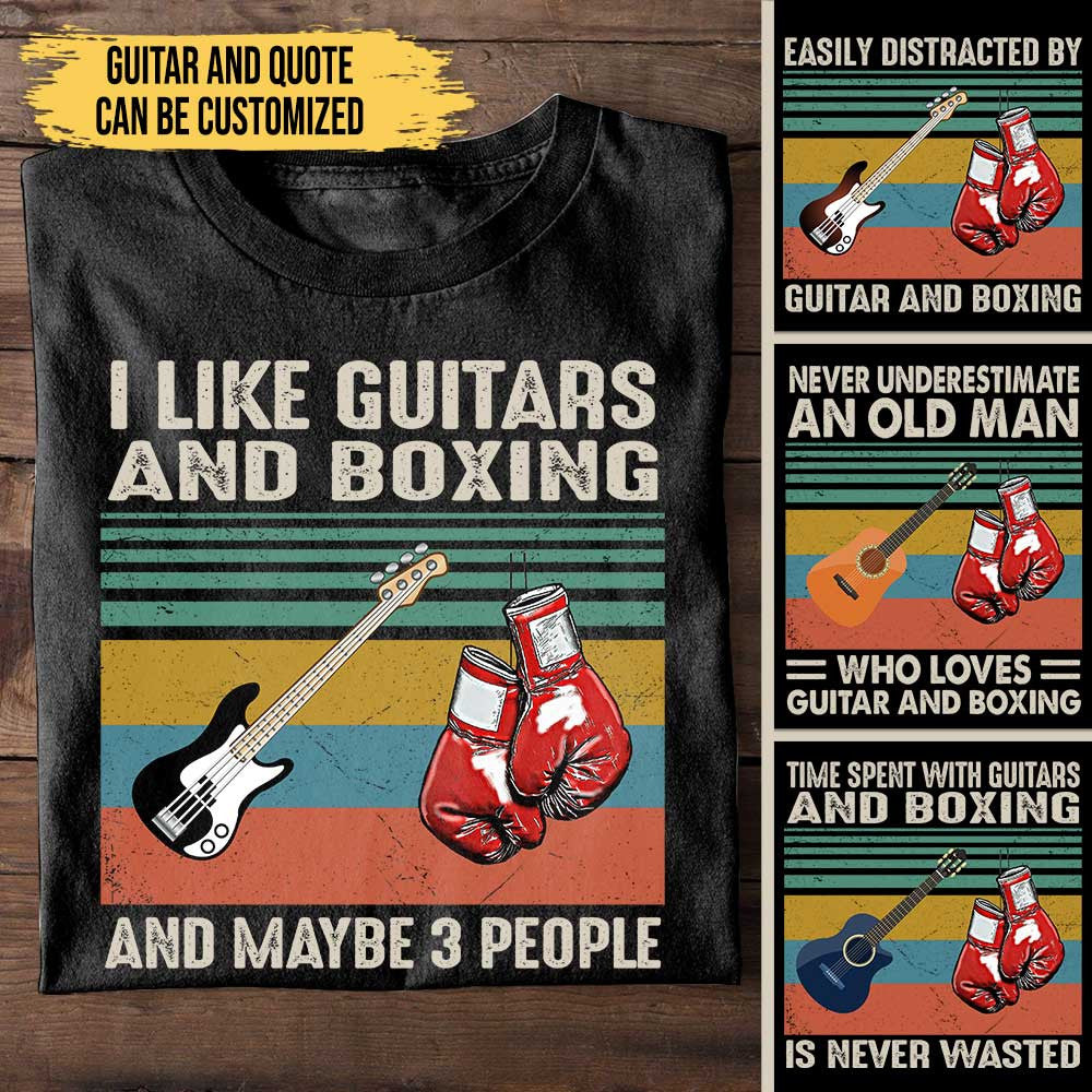 I Like Guitars And Boxing - Personalized Shirtwdwq eqw easdasd I Like Guitars And Boxing - Personalized Shirtewq wqe wqeaadk.