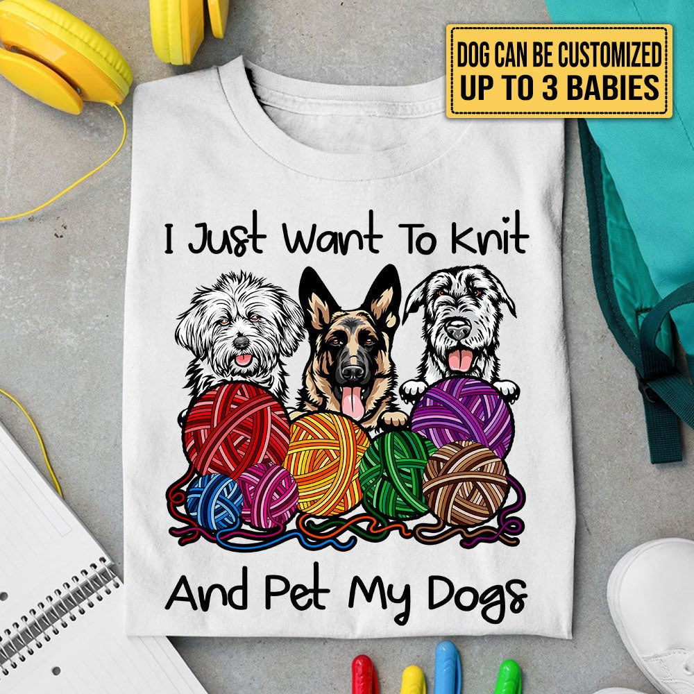 I Like Knitting And Dogs - Personalized Shirtwdwq eqw easdasd I Like Knitting And Dogs - Personalized Shirtewq wqe wqeaadk.