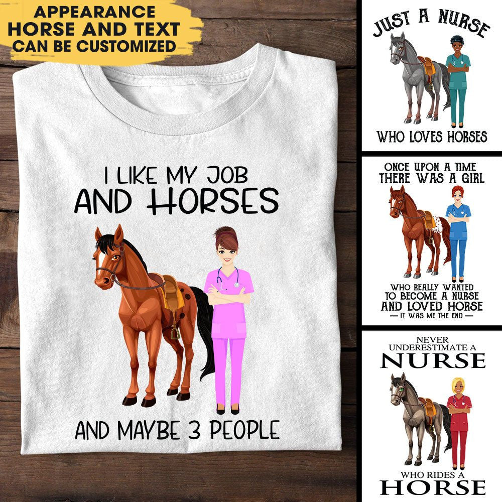 I Like My Job And Horses - Personalized Nurse Shirtwdwq eqw easdasd I Like My Job And Horses - Personalized Nurse Shirtewq wqe wqeaadk.