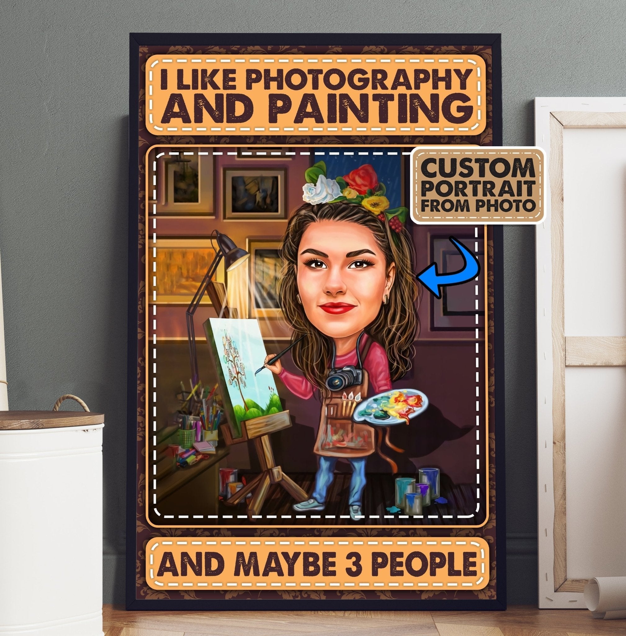 I Like Photography And Painting And Maybe 3 People Poster Canvas - Custom Caricature Portrait From Your Photowdwq eqw easdasd I Like Photography And Painting And Maybe 3 People Poster Canvas - Custom Caricature Portrait From Your Photoewq wqe wqeaadk.