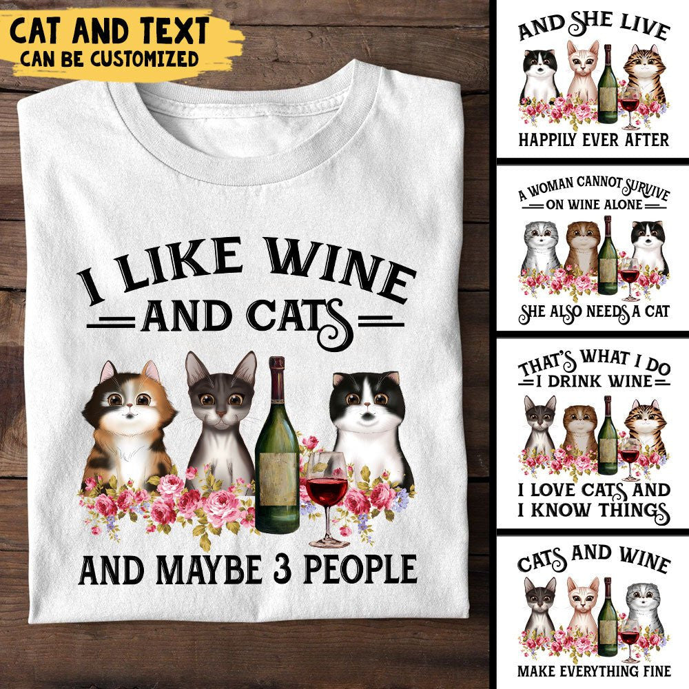 I Like Wine And Cats - Personalized Shirtwdwq eqw easdasd I Like Wine And Cats - Personalized Shirtewq wqe wqeaadk.