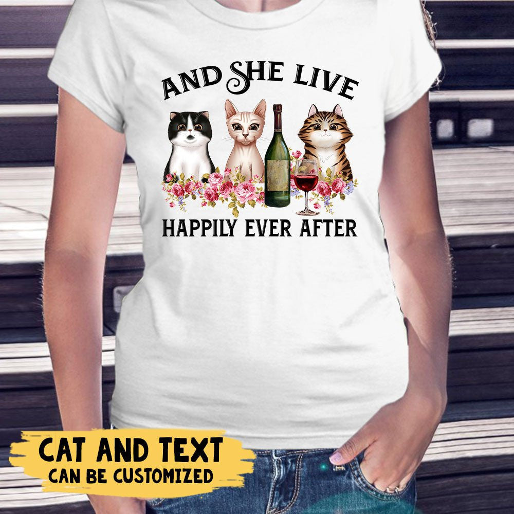 I Like Wine And Cats - Personalized Shirtwdwq eqw easdasd I Like Wine And Cats - Personalized Shirtewq wqe wqeaadk.
