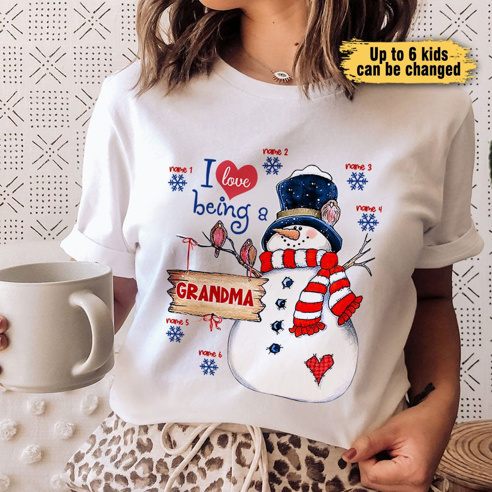 I Love Being Grandma - Personalized Christmas Shirtwdwq eqw easdasd I Love Being Grandma - Personalized Christmas Shirtewq wqe wqeaadk.