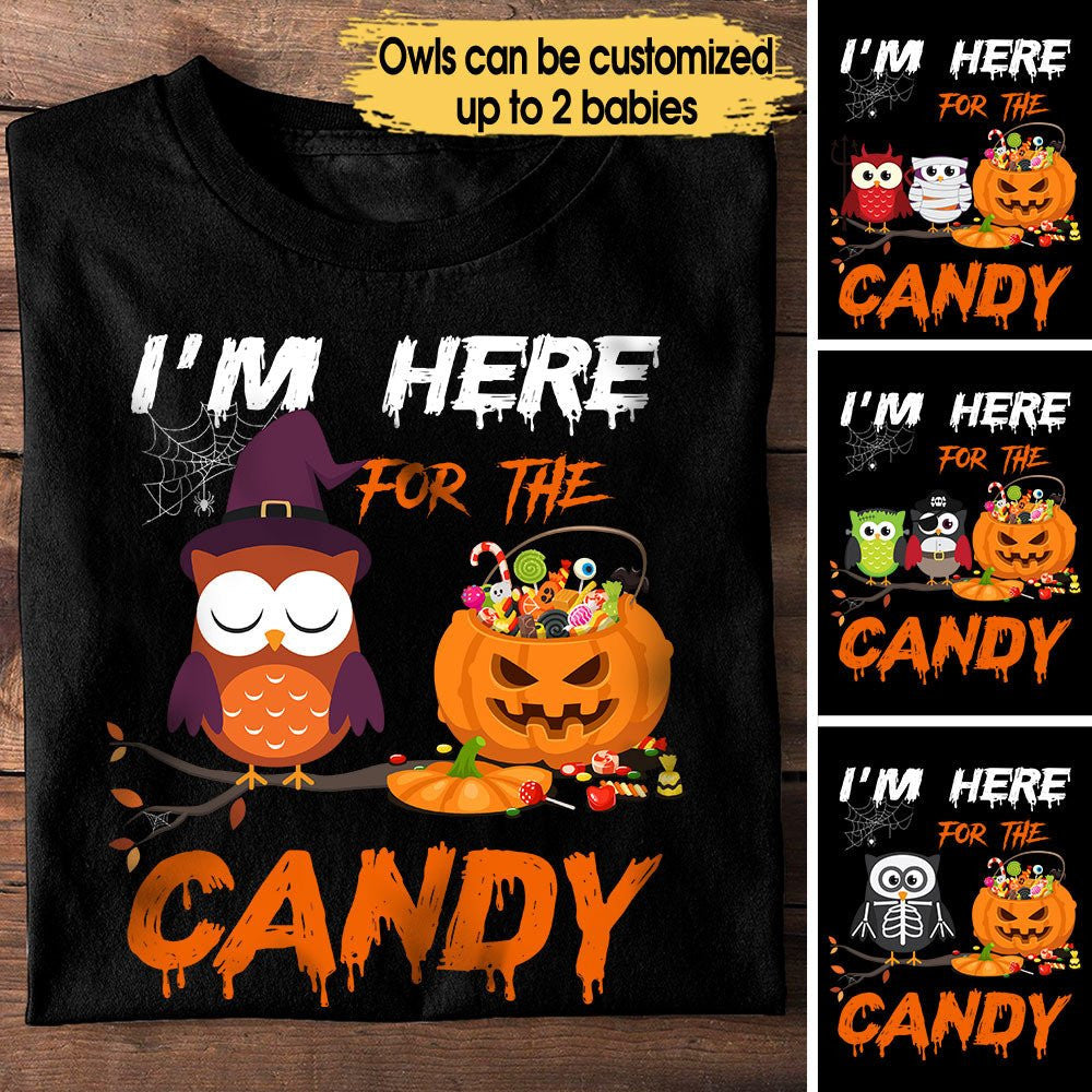 I'm Here For The Candy - Personalized Owl Halloween Shirtwdwq eqw easdasd I'm Here For The Candy - Personalized Owl Halloween Shirtewq wqe wqeaadk.