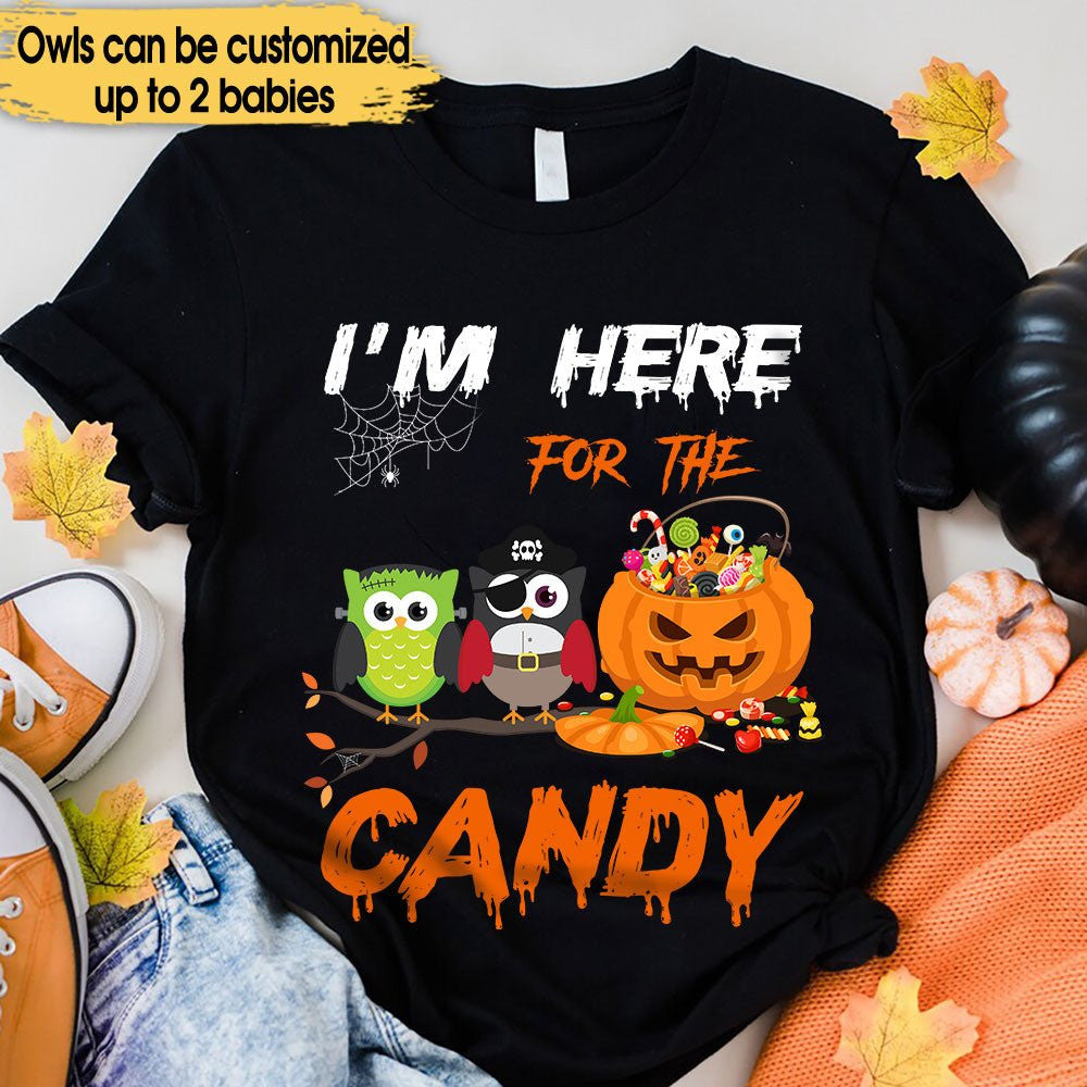 I'm Here For The Candy - Personalized Owl Halloween Shirtwdwq eqw easdasd I'm Here For The Candy - Personalized Owl Halloween Shirtewq wqe wqeaadk.