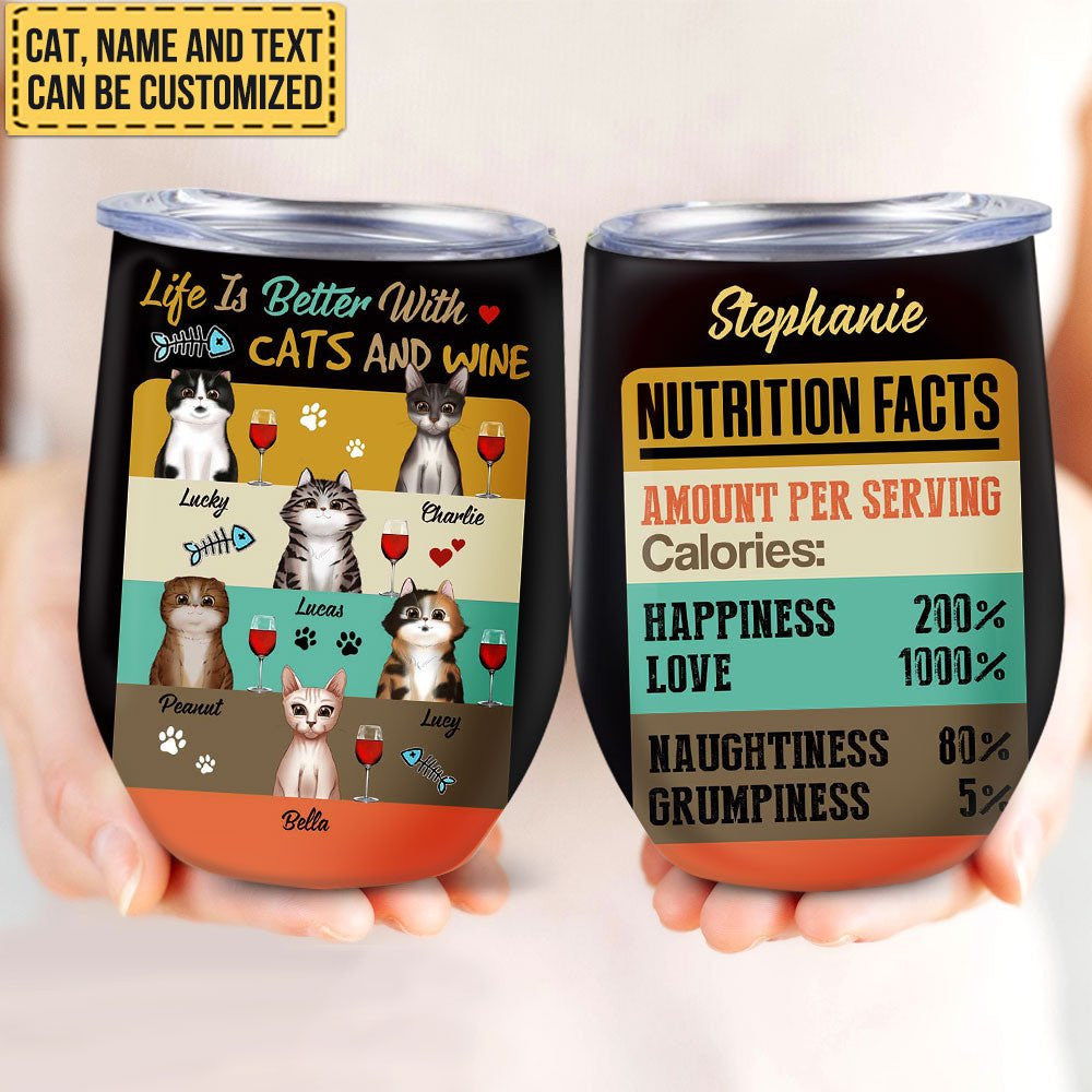 Life Is Better With Cats And Wine - Personalized Wine Tumblerwdwq eqw easdasd Life Is Better With Cats And Wine - Personalized Wine Tumblerewq wqe wqeaadk.