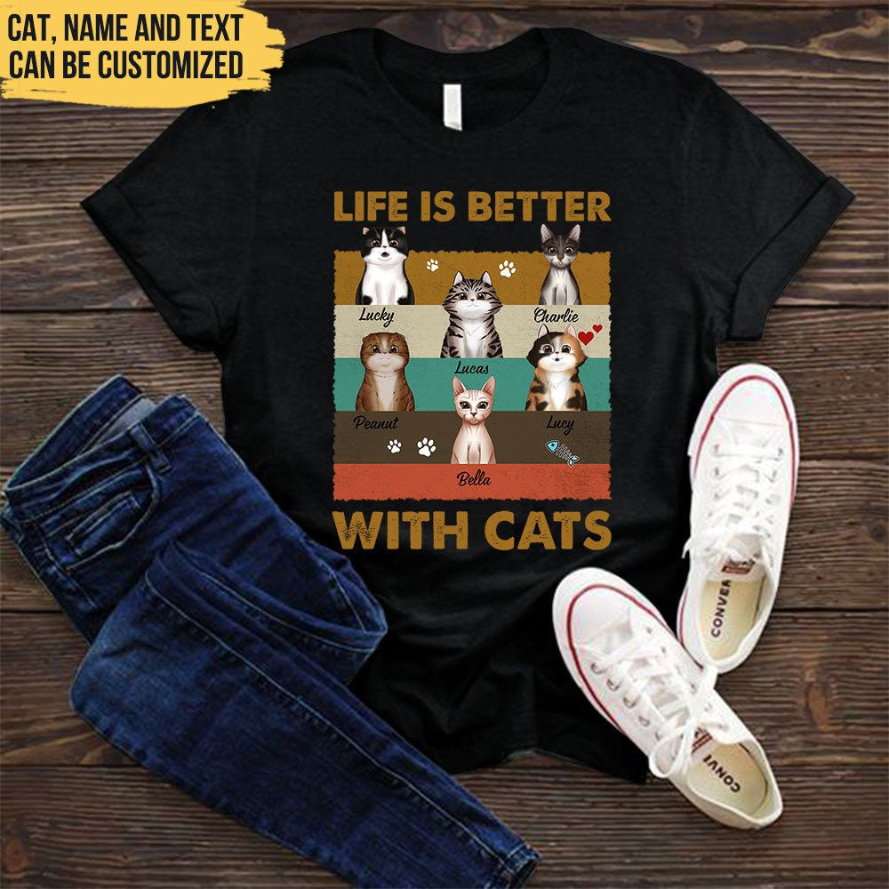 Life Is Better With Cats - Personalized Shirtwdwq eqw easdasd Life Is Better With Cats - Personalized Shirtewq wqe wqeaadk.
