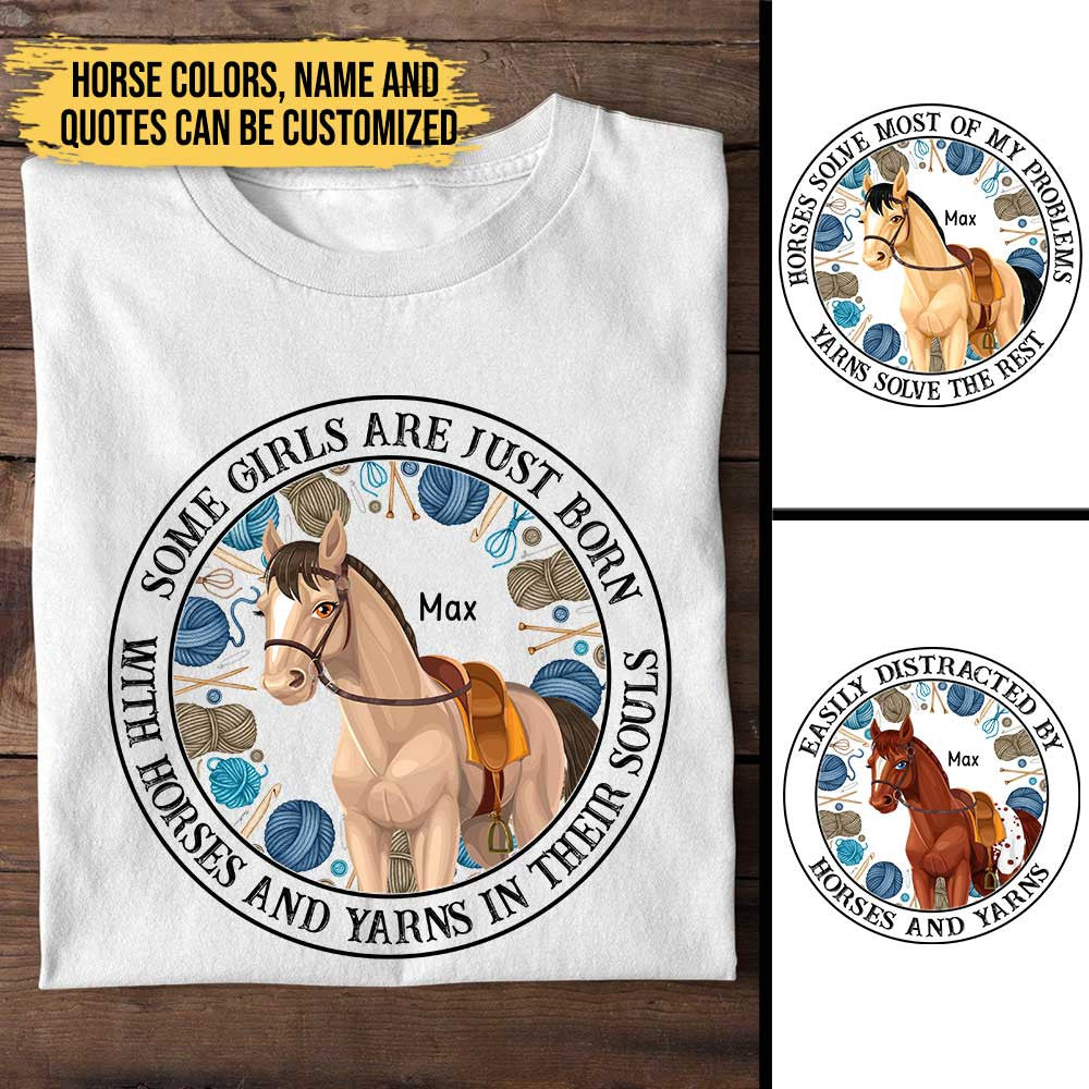 Love Horses And Yarns - Personalized Shirtwdwq eqw easdasd Love Horses And Yarns - Personalized Shirtewq wqe wqeaadk.