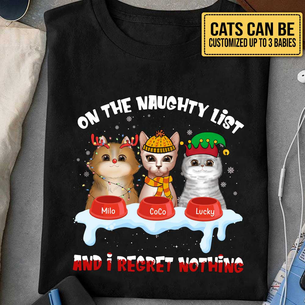 On The Naughty List And I Regret Nothing - Personalized Shirtwdwq eqw easdasd On The Naughty List And I Regret Nothing - Personalized Shirtewq wqe wqeaadk.
