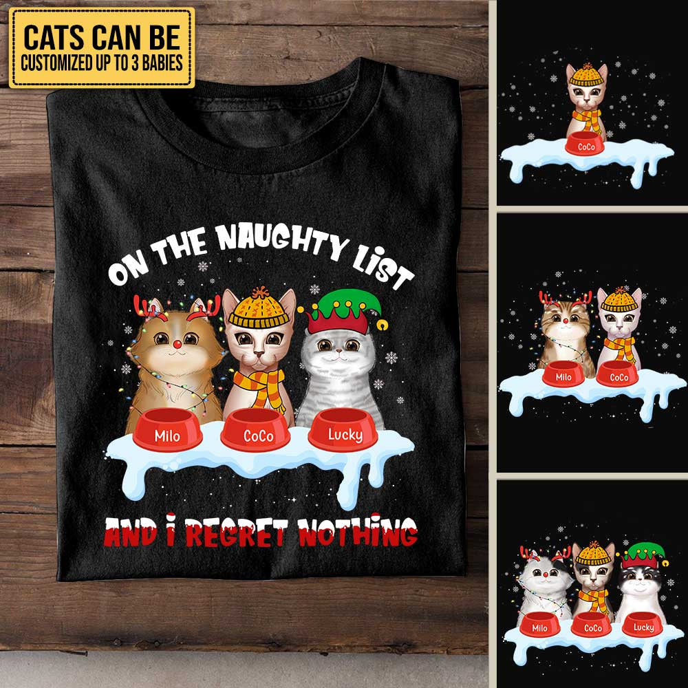 On The Naughty List And I Regret Nothing - Personalized Shirtwdwq eqw easdasd On The Naughty List And I Regret Nothing - Personalized Shirtewq wqe wqeaadk.