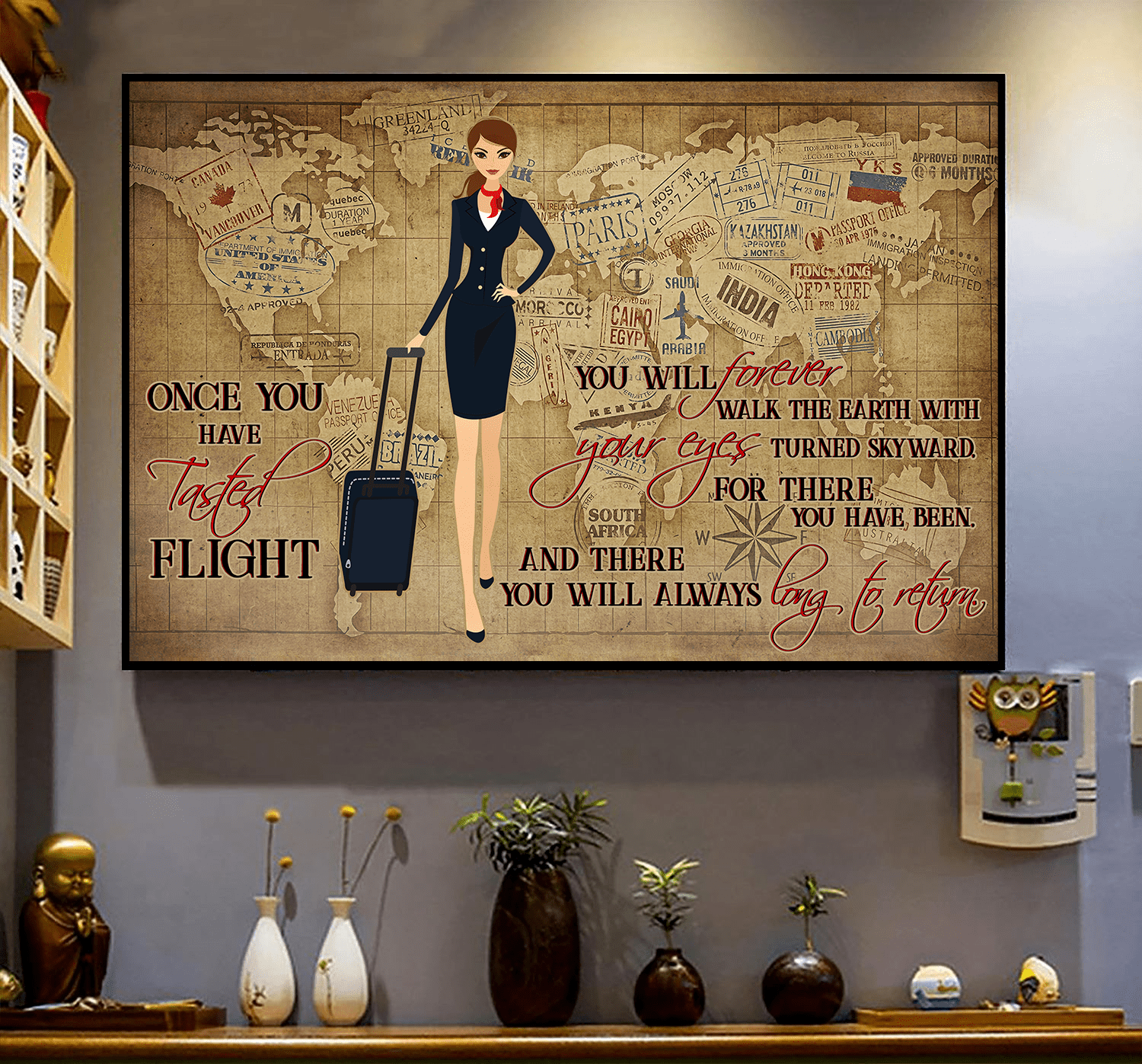 Once You Have Tasted Flight Flight Attendant Poster.