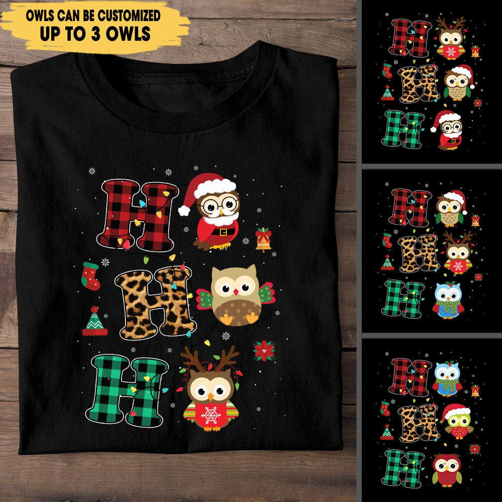 Owl Ho Ho Ho Christmas - Personalized Shirtwdwq eqw easdasd Owl Ho Ho Ho Christmas - Personalized Shirtewq wqe wqeaadk.