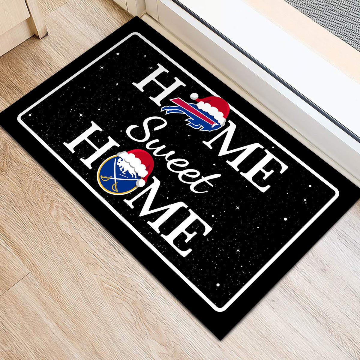 Perfect Christmas Doormat Buffalo B, SBR -  Anti Slip Indoor Doormat
