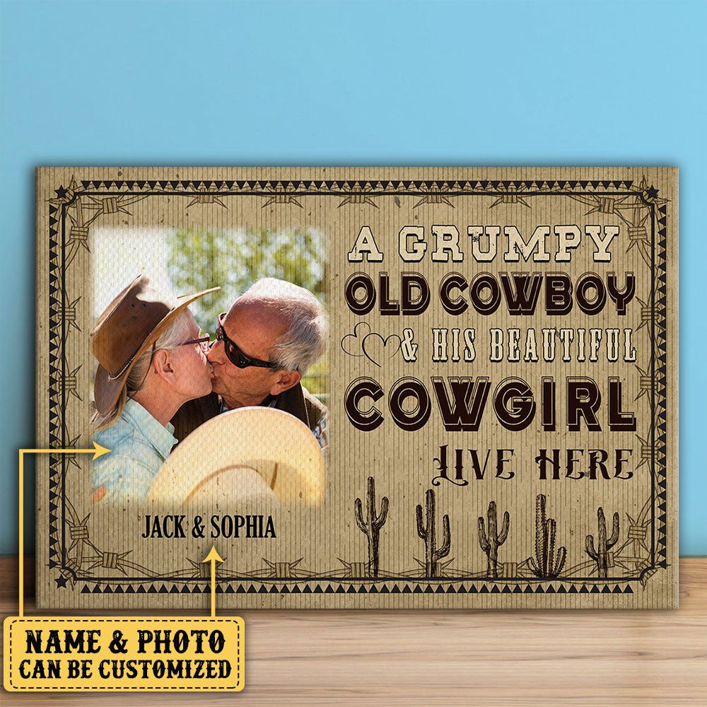 Personalized A Grumpy Old Cowboy And His Beautiful Cowgirl Live Here Poster & Canvaswdwq eqw easdasd Personalized A Grumpy Old Cowboy And His Beautiful Cowgirl Live Here Poster & Canvasewq wqe wqeaadk.