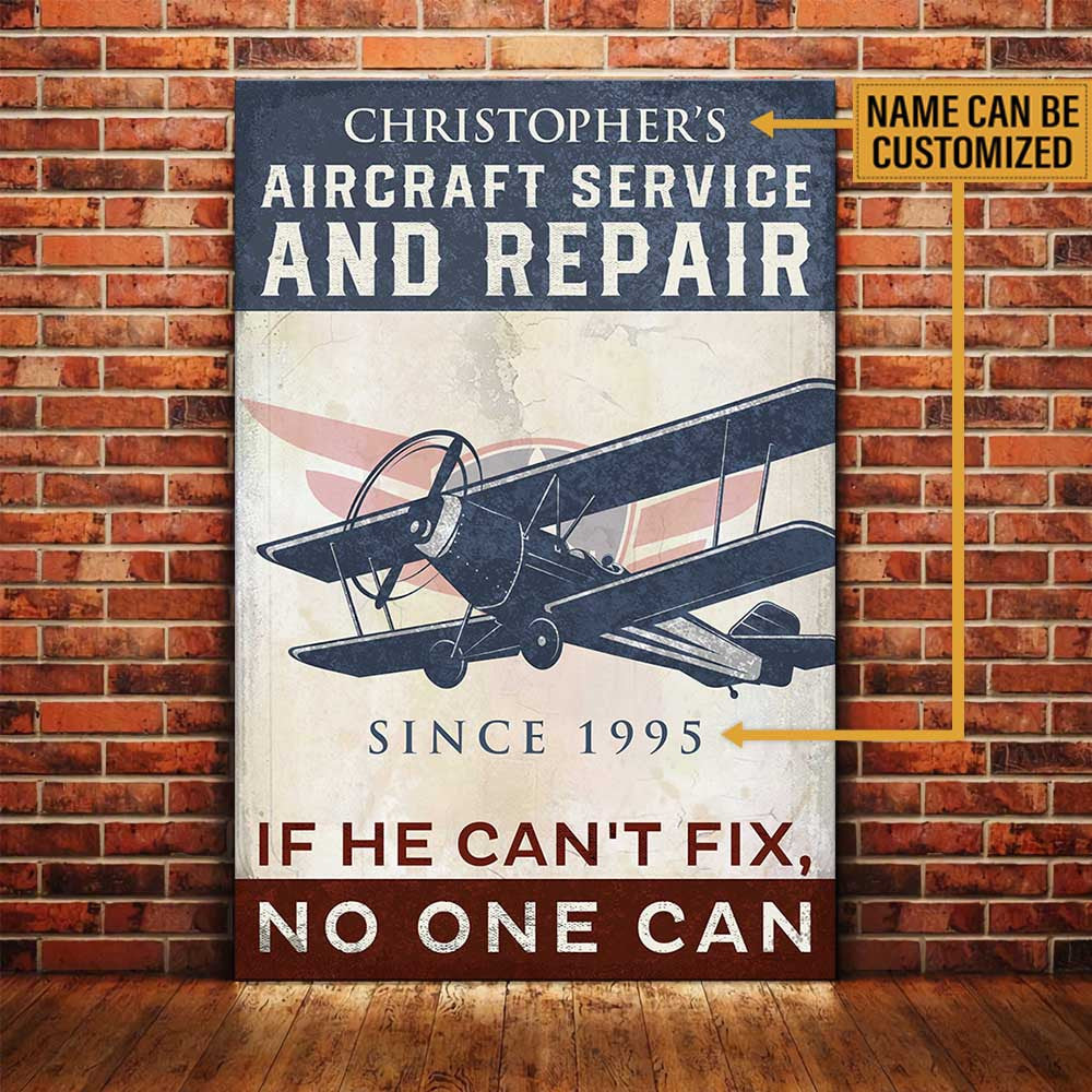 Personalized Aircraft Service and Repair Poster.