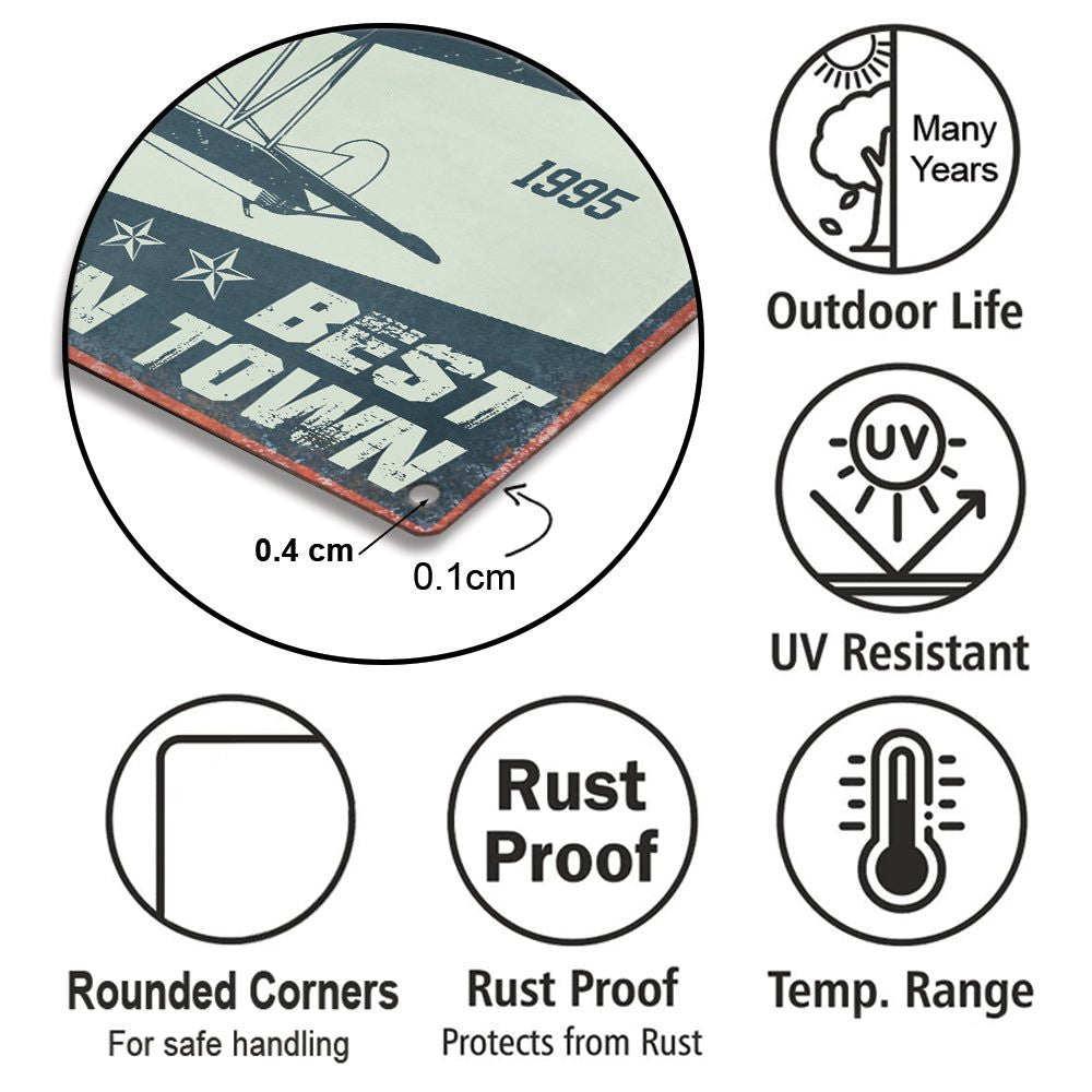 Personalized Aircraft Service & Repair Classic Metal Sign.