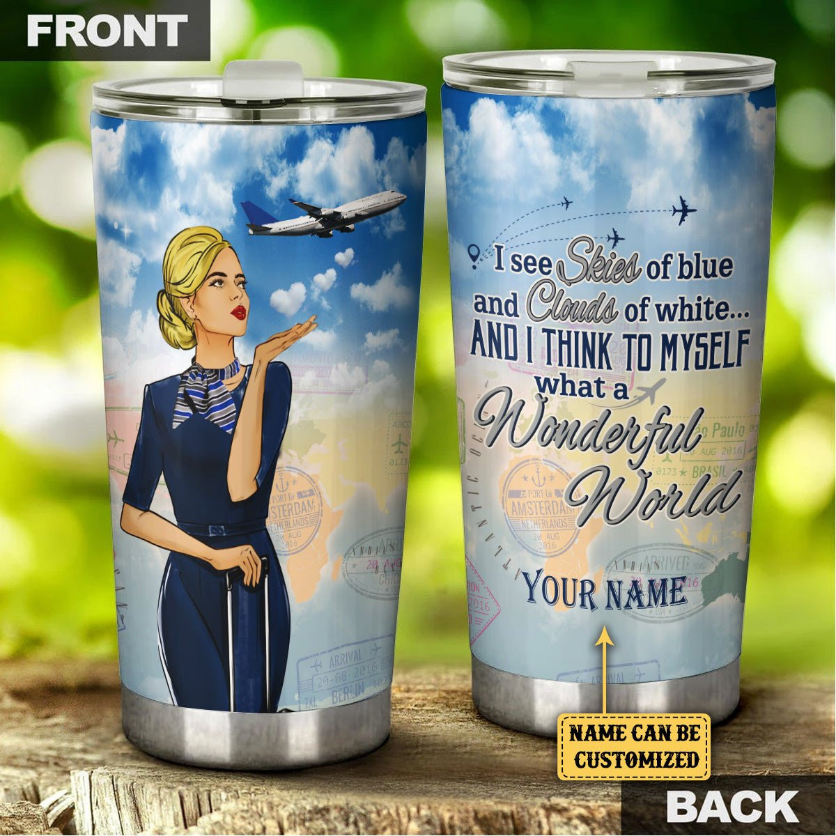Personalized And I Think To Myself What A Wonderful World Flight Attendant Tumblerwdwq eqw easdasd Personalized And I Think To Myself What A Wonderful World Flight Attendant Tumblerewq wqe wqeaadk.
