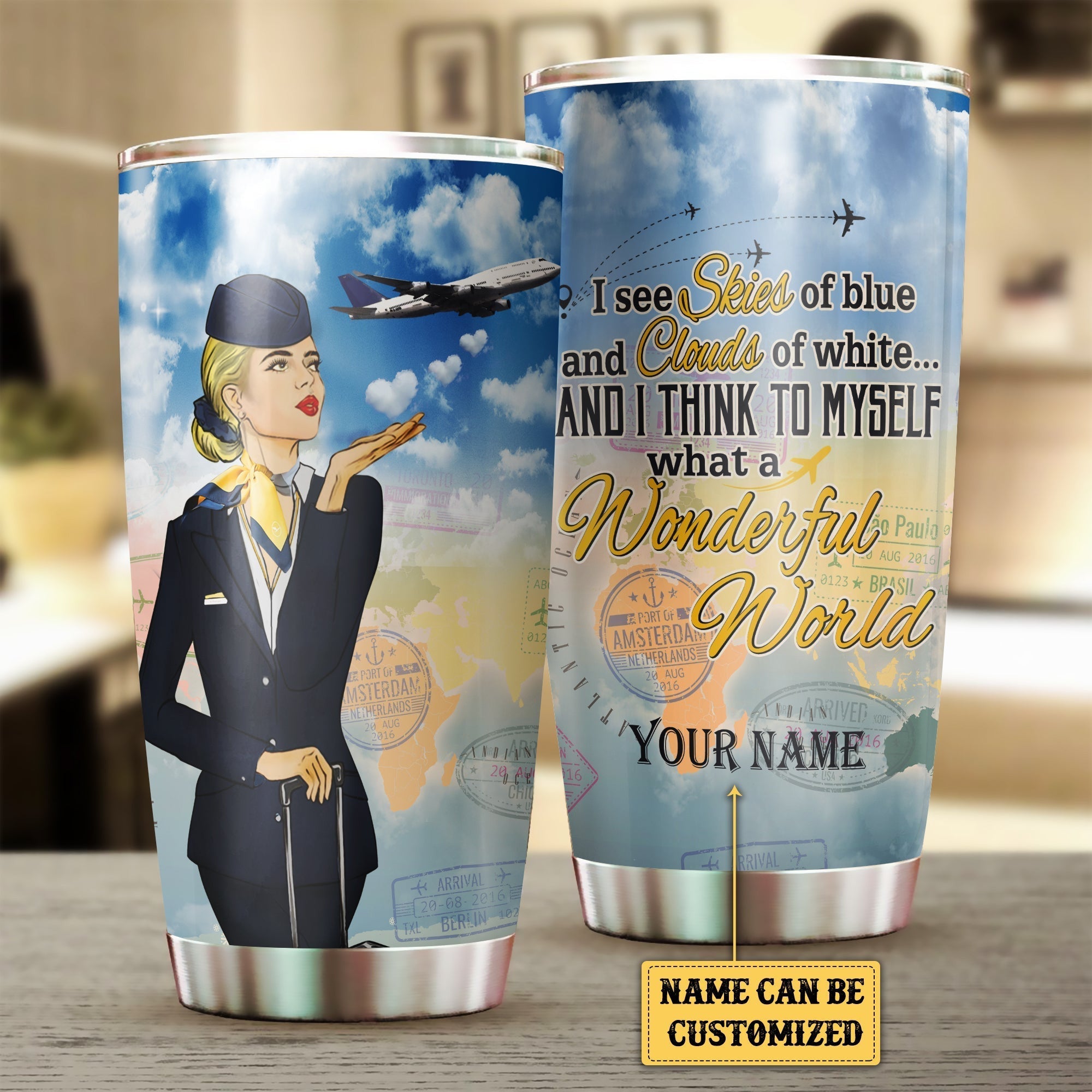 Personalized And I Think To Myself What A Wonderful World Flight Attendant Tumblerwdwq eqw easdasd Personalized And I Think To Myself What A Wonderful World Flight Attendant Tumblerewq wqe wqeaadk.