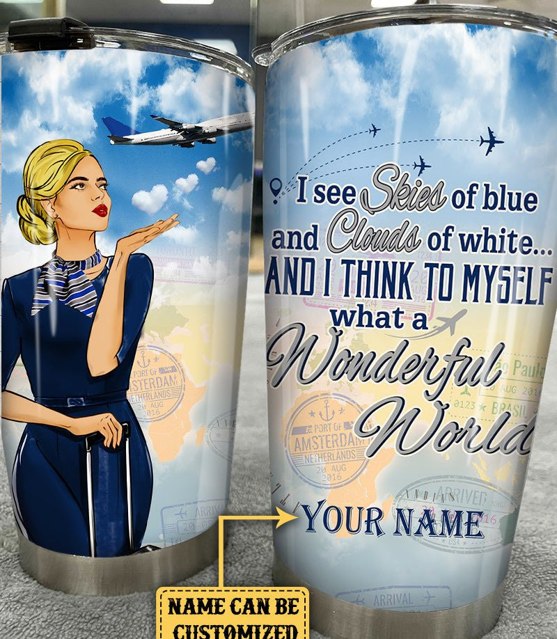 Personalized And I Think To Myself What A Wonderful World Flight Attendant Tumblerwdwq eqw easdasd Personalized And I Think To Myself What A Wonderful World Flight Attendant Tumblerewq wqe wqeaadk.