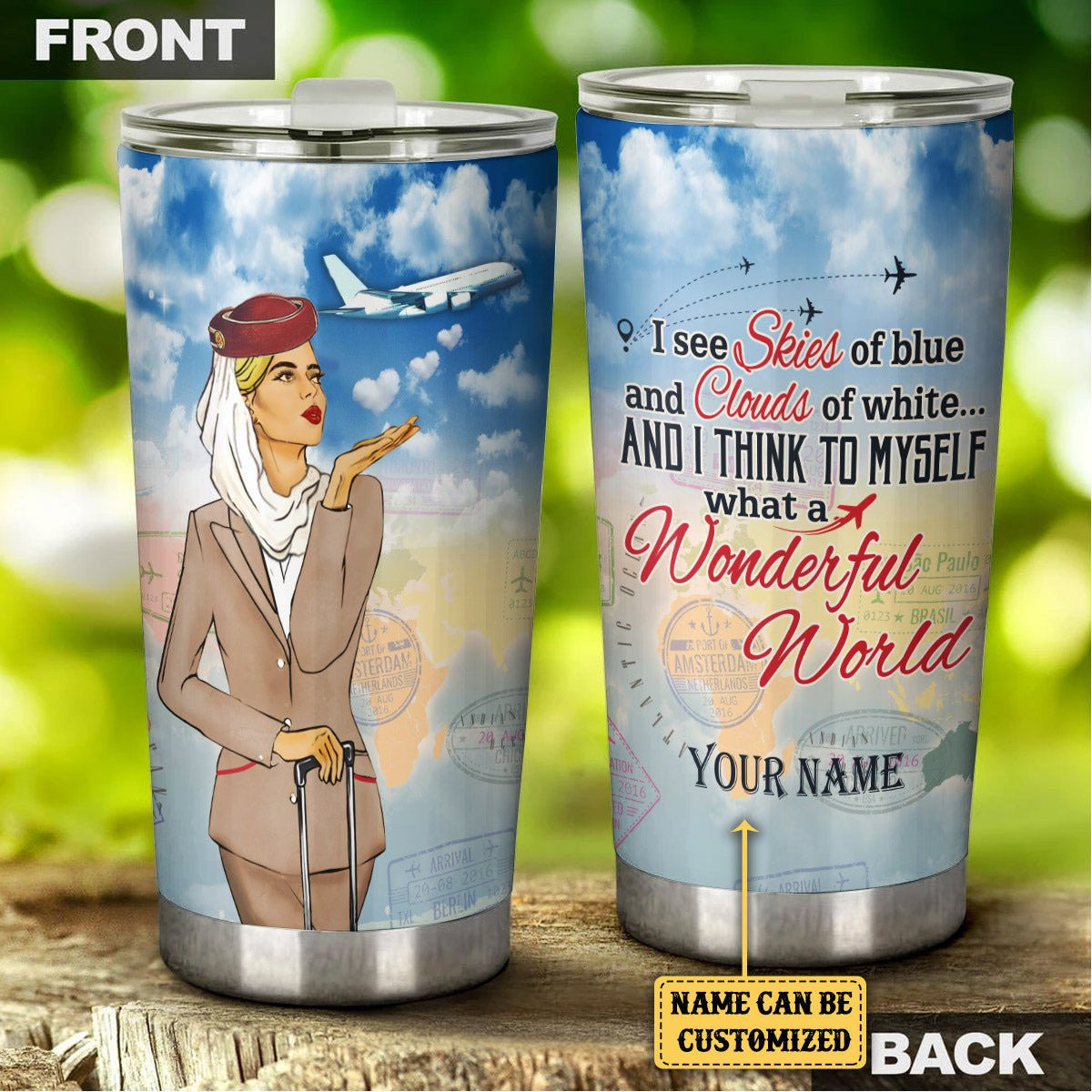 Personalized And I Think To Myself What A Wonderful World Flight Attendant Tumblerwdwq eqw easdasd Personalized And I Think To Myself What A Wonderful World Flight Attendant Tumblerewq wqe wqeaadk.