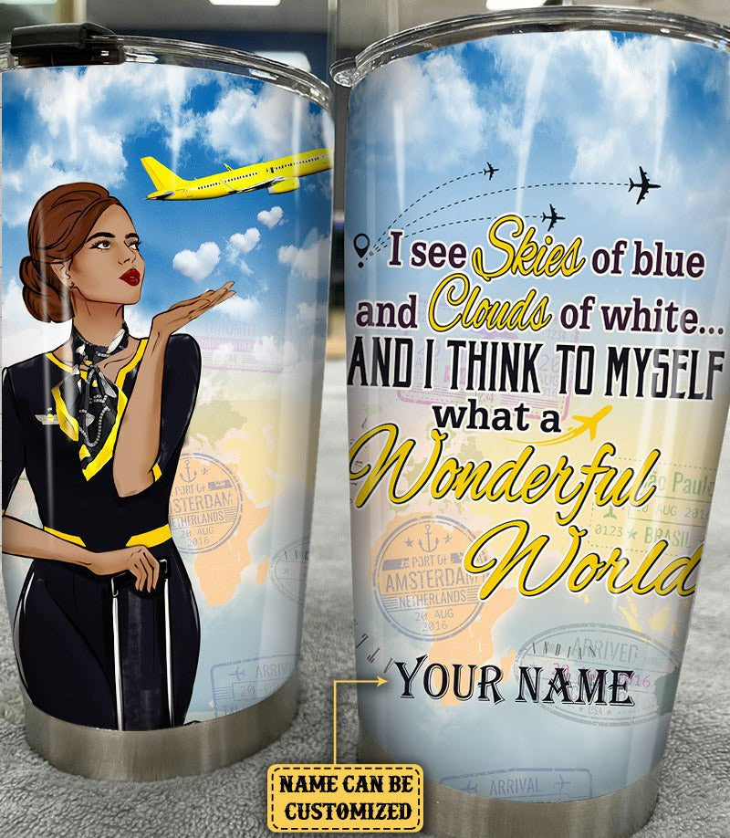 Personalized And I Think To Myself What A Wonderful World Flight Attendant Tumblerwdwq eqw easdasd Personalized And I Think To Myself What A Wonderful World Flight Attendant Tumblerewq wqe wqeaadk.