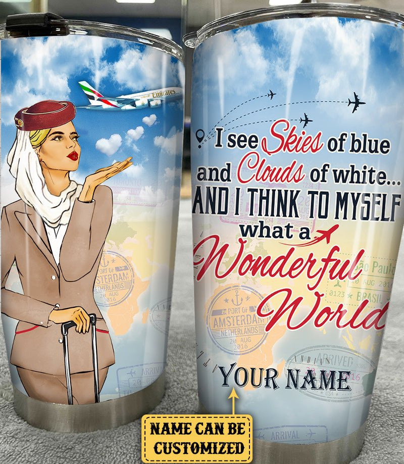 Personalized And I Think To Myself What A Wonderful World Flight Attendant Tumblerwdwq eqw easdasd Personalized And I Think To Myself What A Wonderful World Flight Attendant Tumblerewq wqe wqeaadk.