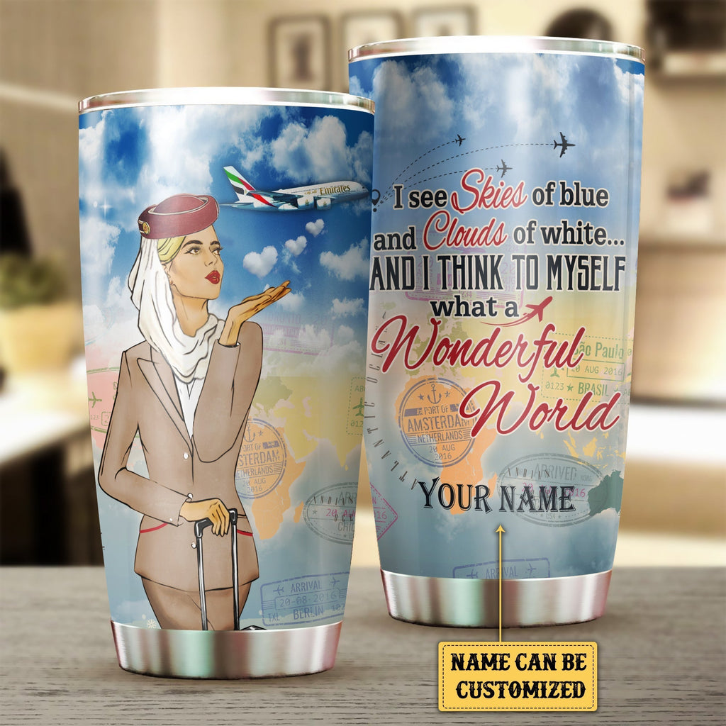 Personalized And I Think To Myself What A Wonderful World Flight Attendant Tumblerwdwq eqw easdasd Personalized And I Think To Myself What A Wonderful World Flight Attendant Tumblerewq wqe wqeaadk.