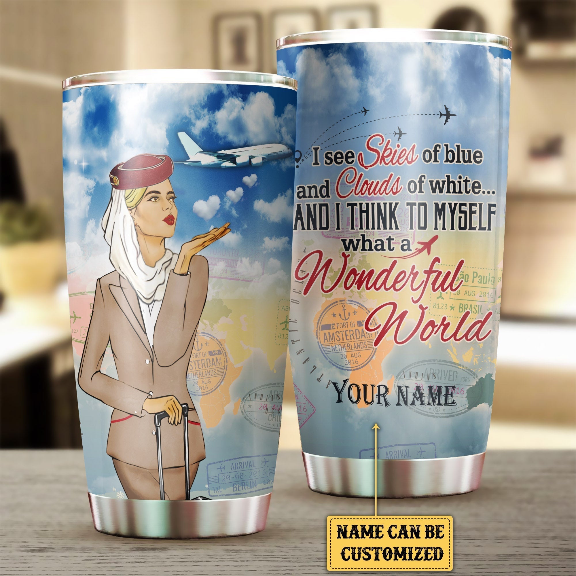 Personalized And I Think To Myself What A Wonderful World Flight Attendant Tumblerwdwq eqw easdasd Personalized And I Think To Myself What A Wonderful World Flight Attendant Tumblerewq wqe wqeaadk.