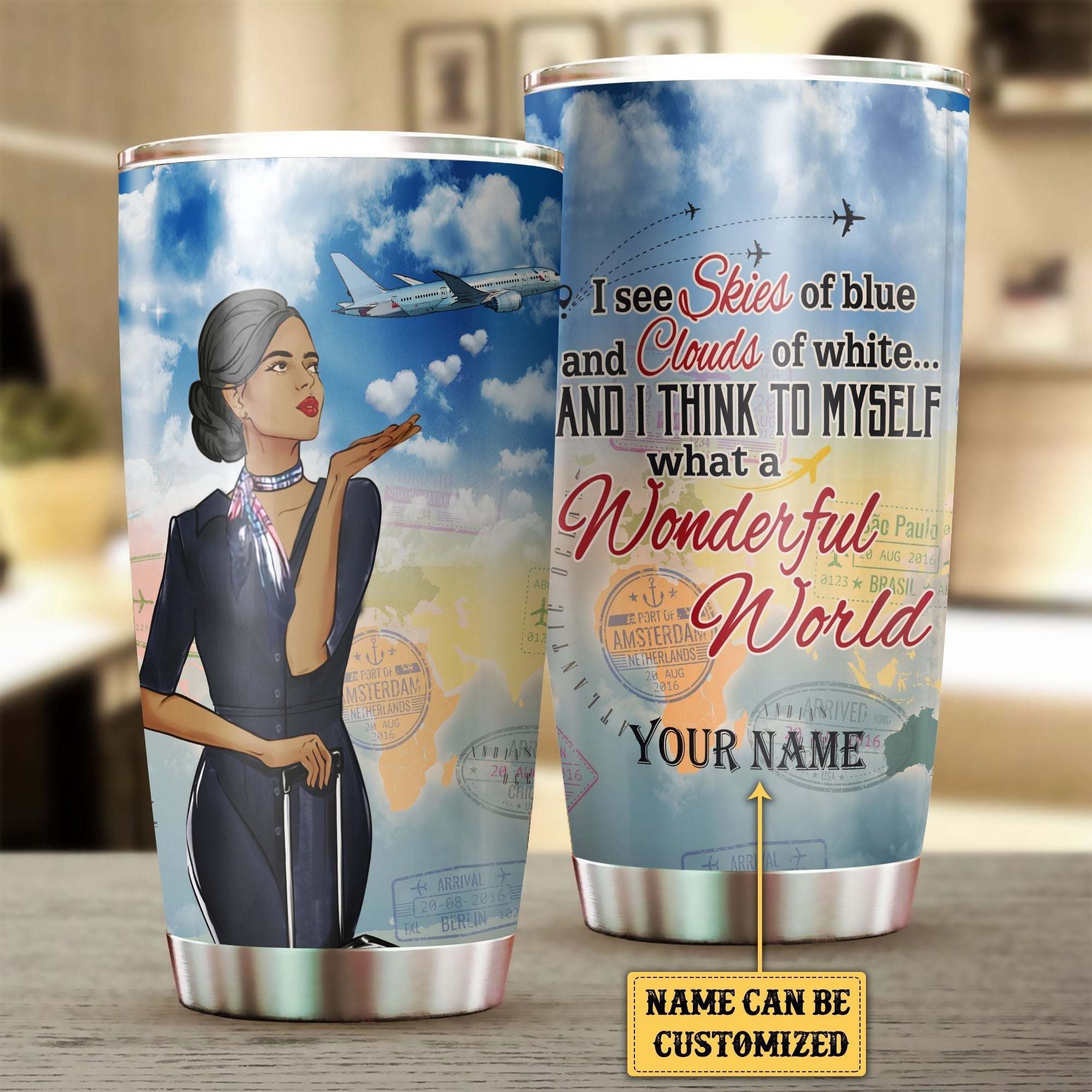 Personalized And I Think To Myself What A Wonderful World Flight Attendant Tumblerwdwq eqw easdasd Personalized And I Think To Myself What A Wonderful World Flight Attendant Tumblerewq wqe wqeaadk.