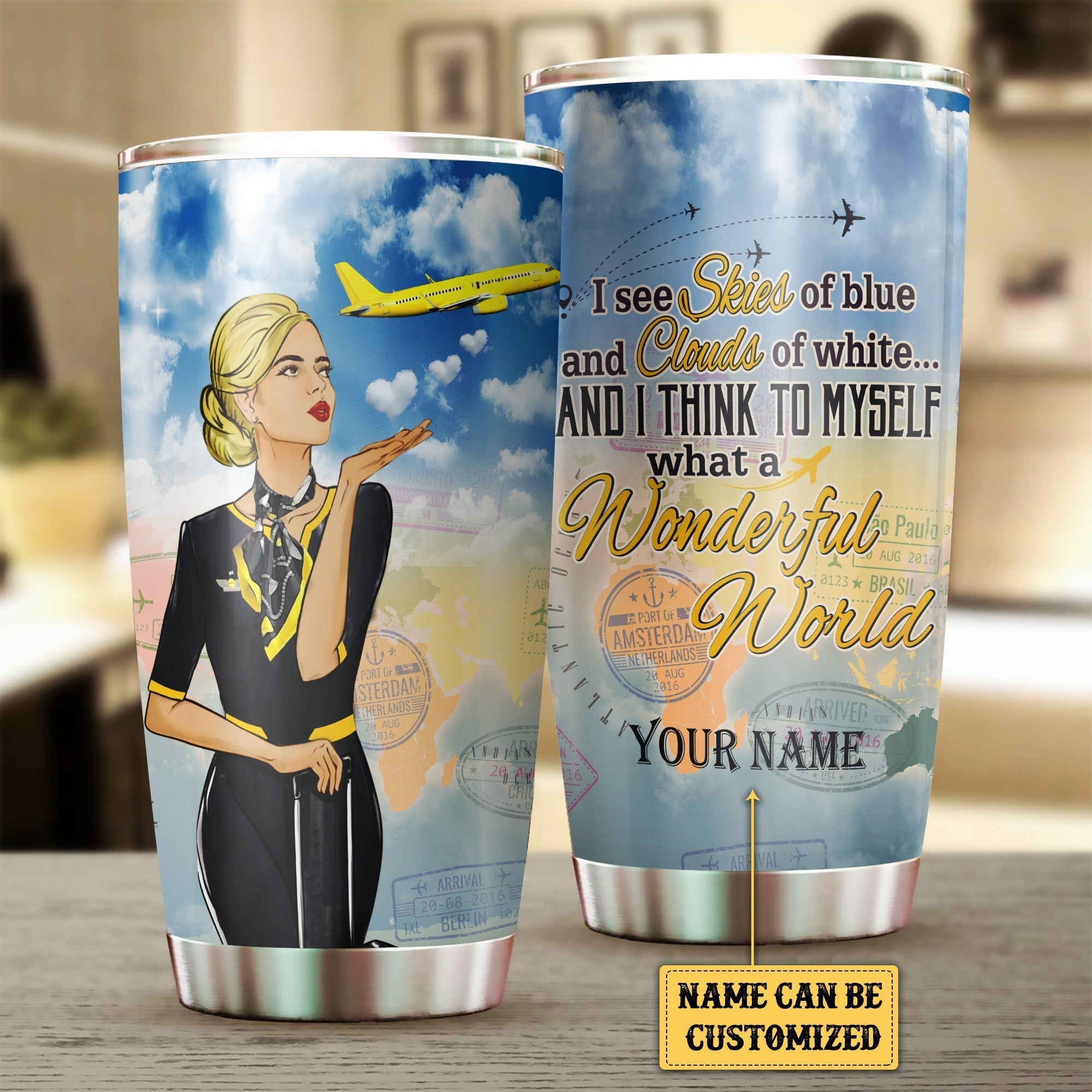 Personalized And I Think To Myself What A Wonderful World Flight Attendant Tumblerwdwq eqw easdasd Personalized And I Think To Myself What A Wonderful World Flight Attendant Tumblerewq wqe wqeaadk.
