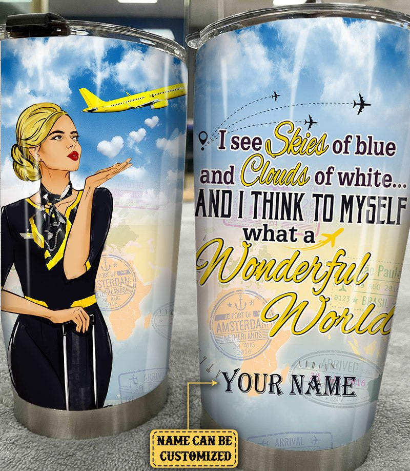 Personalized And I Think To Myself What A Wonderful World Flight Attendant Tumblerwdwq eqw easdasd Personalized And I Think To Myself What A Wonderful World Flight Attendant Tumblerewq wqe wqeaadk.