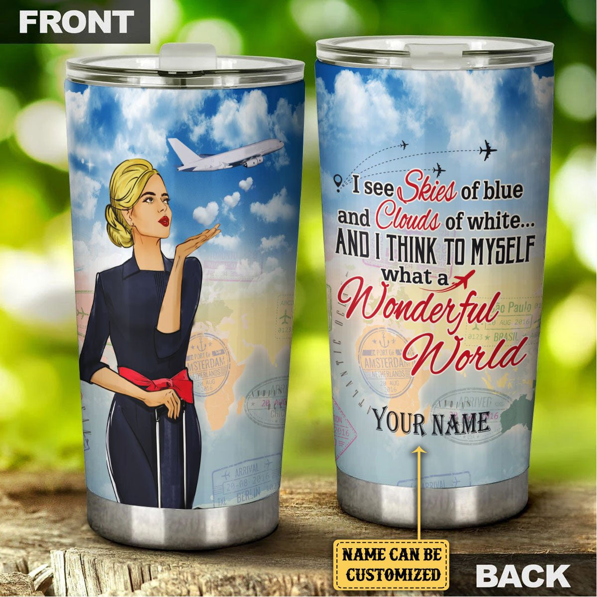 Personalized And I Think To Myself What A Wonderful World Flight Attendant Tumblerwdwq eqw easdasd Personalized And I Think To Myself What A Wonderful World Flight Attendant Tumblerewq wqe wqeaadk.