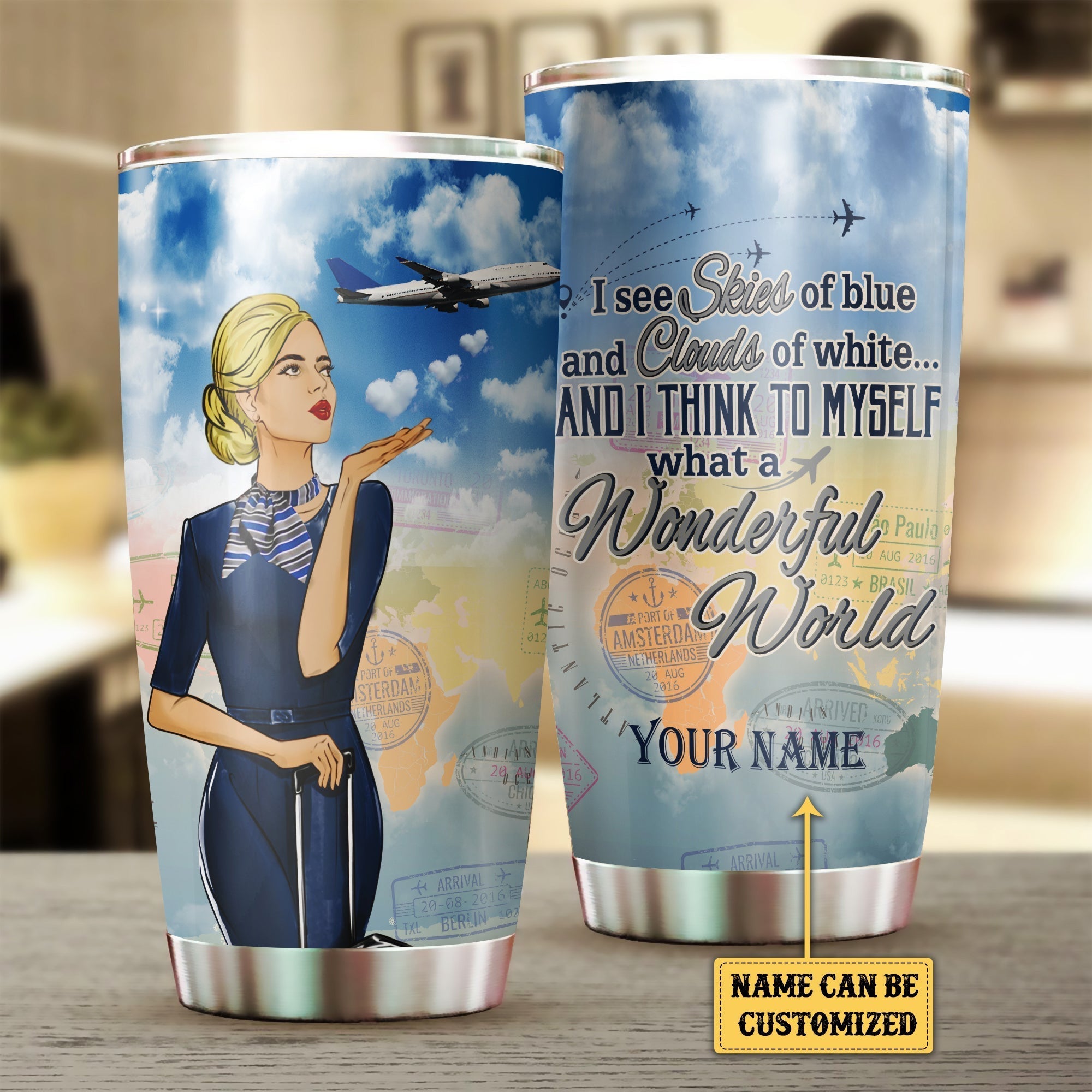 Personalized And I Think To Myself What A Wonderful World Flight Attendant Tumblerwdwq eqw easdasd Personalized And I Think To Myself What A Wonderful World Flight Attendant Tumblerewq wqe wqeaadk.
