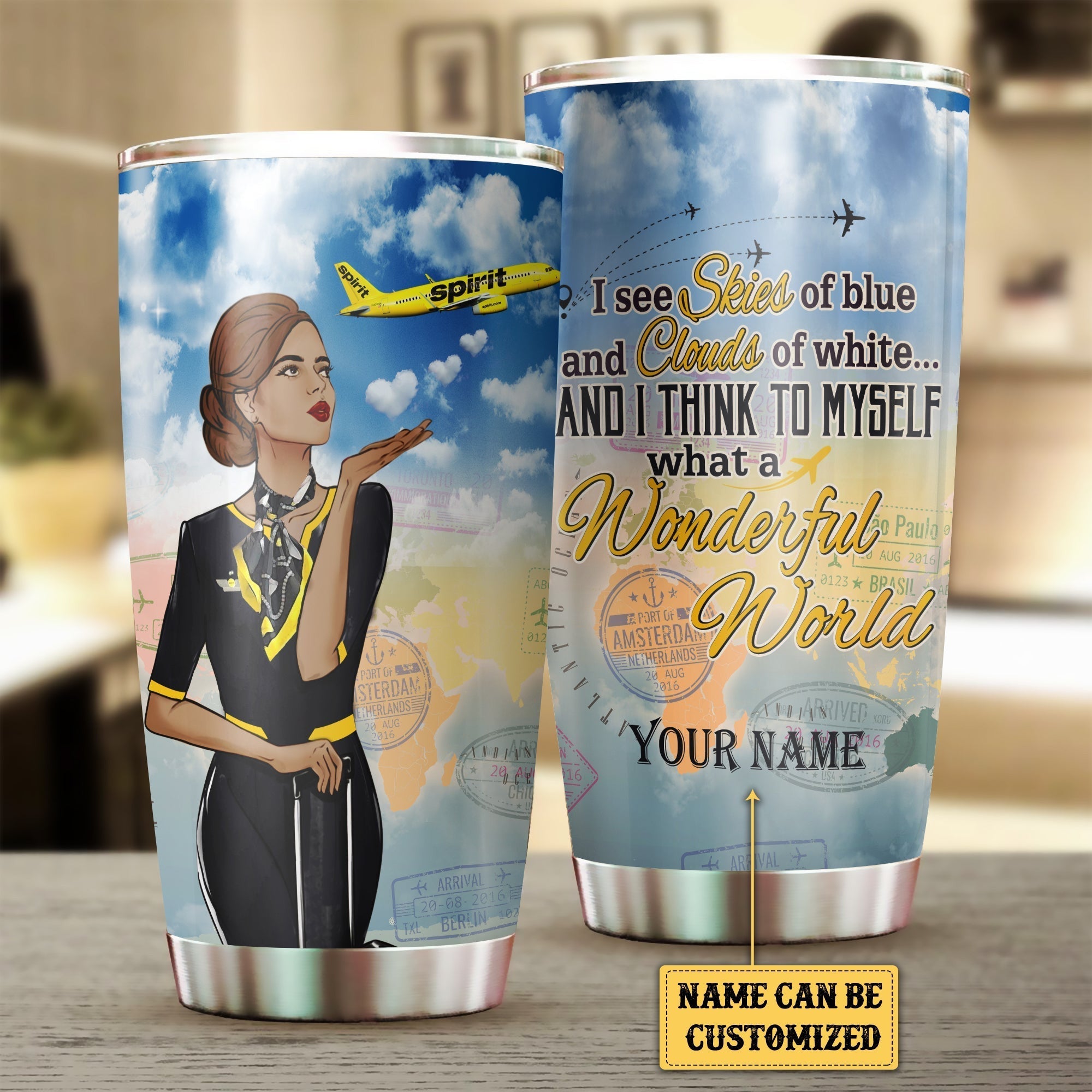Personalized And I Think To Myself What A Wonderful World Flight Attendant Tumblerwdwq eqw easdasd Personalized And I Think To Myself What A Wonderful World Flight Attendant Tumblerewq wqe wqeaadk.
