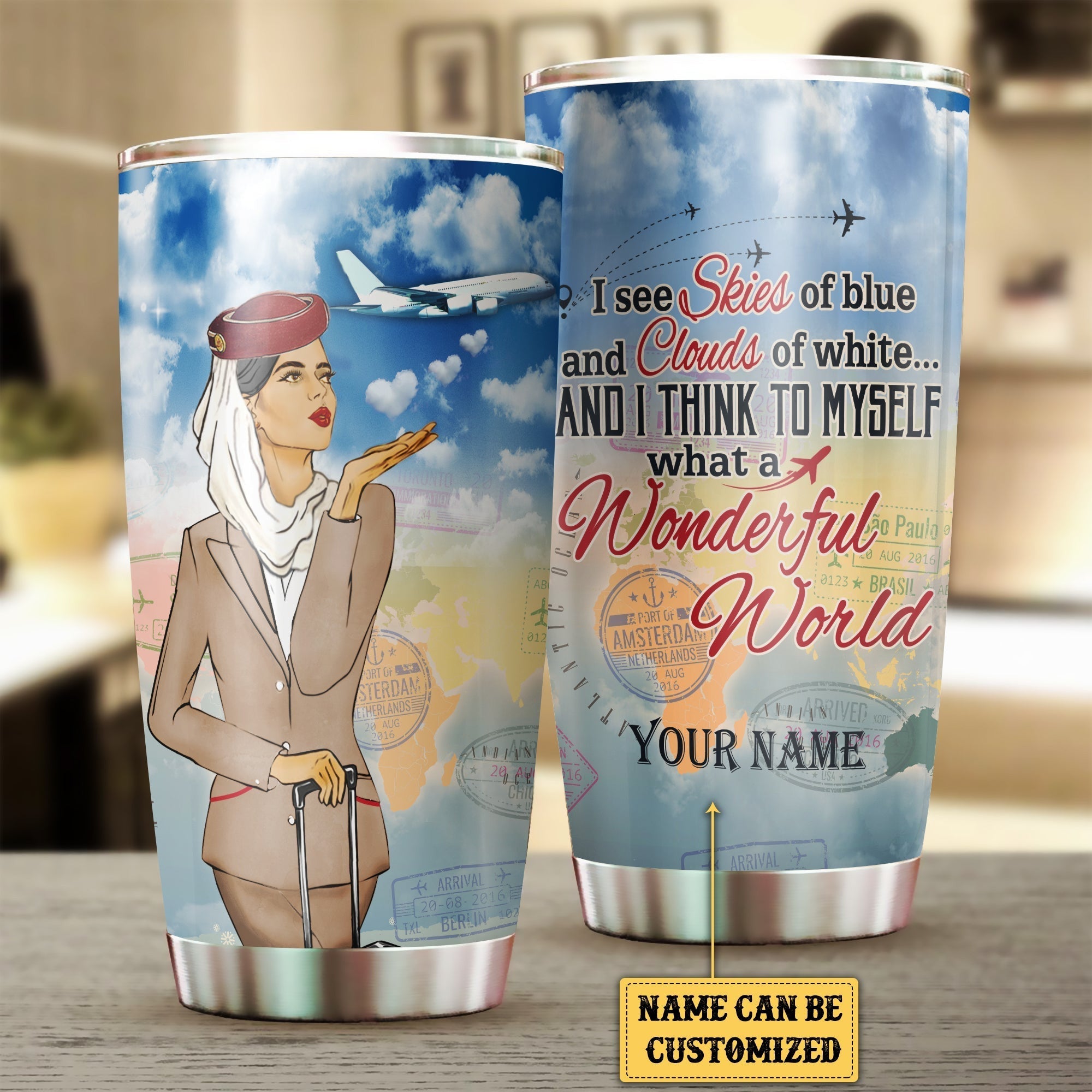 Personalized And I Think To Myself What A Wonderful World Flight Attendant Tumblerwdwq eqw easdasd Personalized And I Think To Myself What A Wonderful World Flight Attendant Tumblerewq wqe wqeaadk.